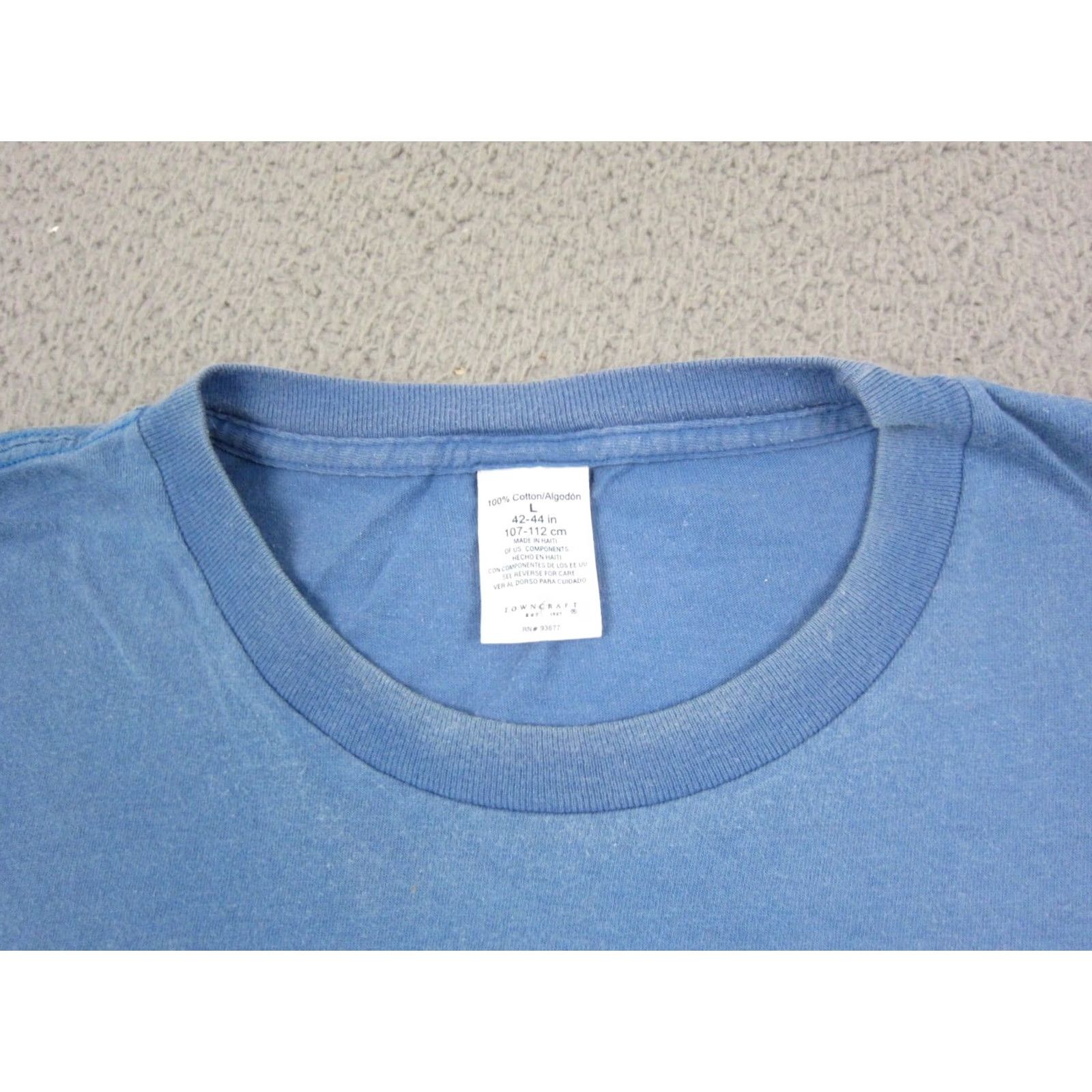 Vintage VINTAGE Towncraft Shirt Large L Blue Cotton Blank Pocket Y2K 90s Casual Mens Size US L / EU 52-54 / 3 - 3 Thumbnail