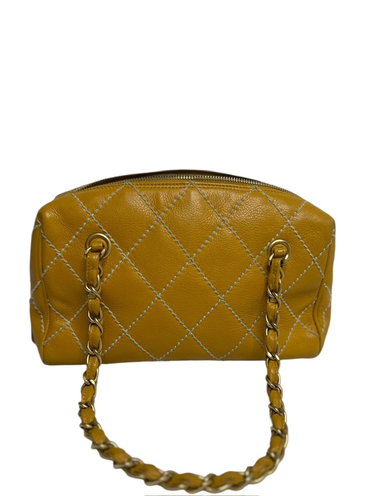 Chanel × Vintage Chanel Wild Stitch Yellow Chain Bag Circa 2003 Size ONE SIZE - 11 Thumbnail