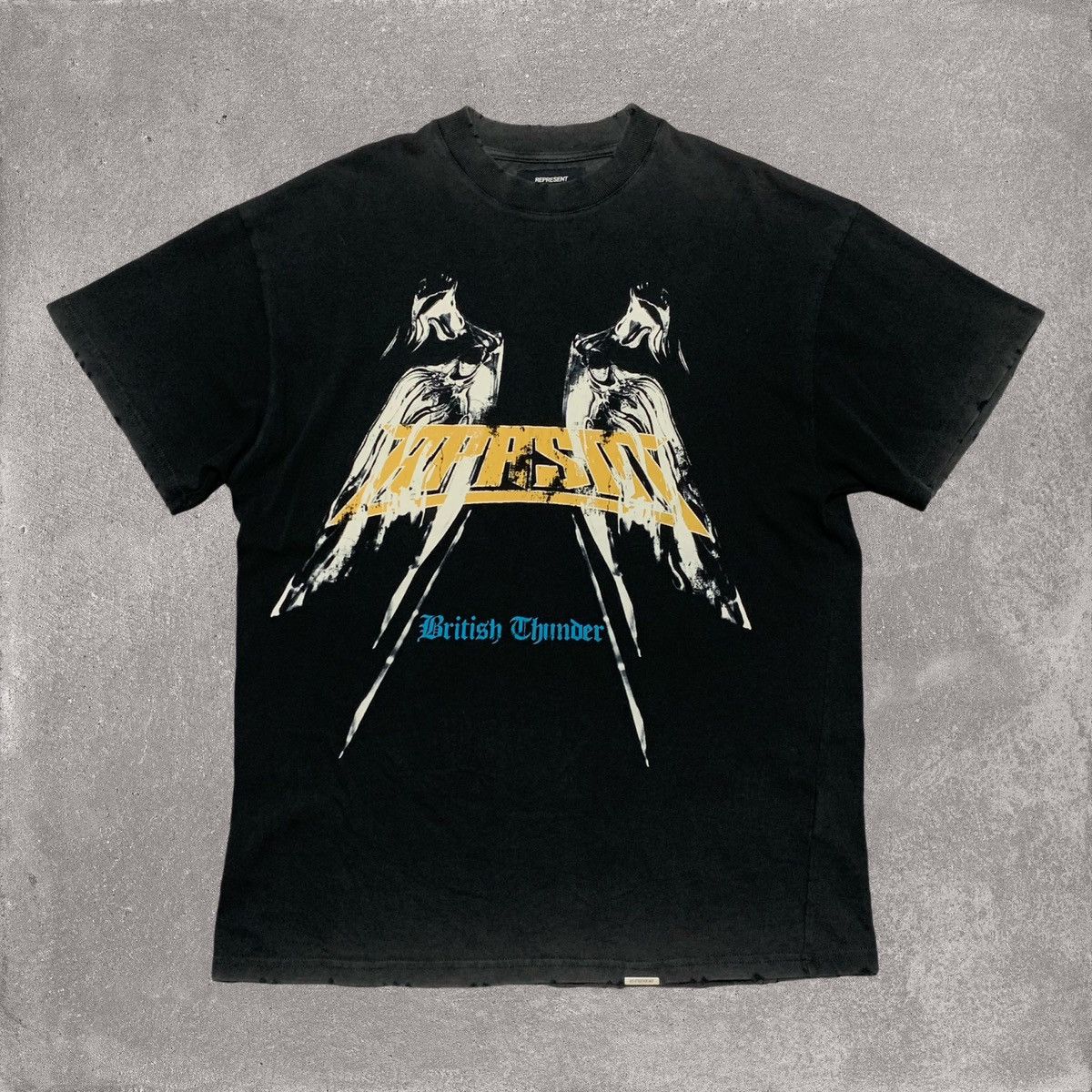 Represent Clo. Represent XS British Thunder Vintage Black Tee Size US XS / EU 42 / 0 - 1 Thumbnail