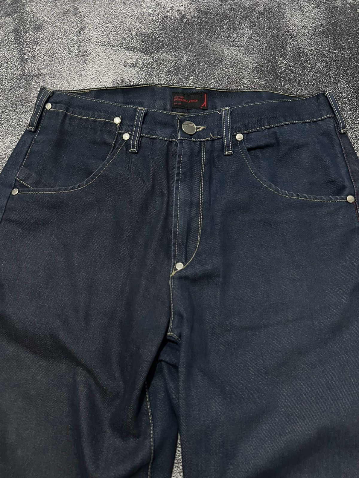Levi's Vintage Clothing Levis Engineered Buckle Back Twisted Jeans Size US 31 - 8 Thumbnail