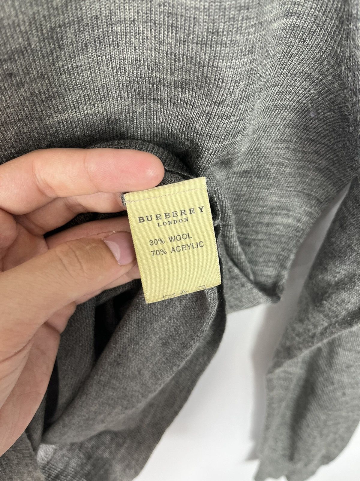 Burberry × Burberry Prorsum × Vintage Burberry London High Neck Knitted Sweater Made in England Size M / US 6-8 / IT 42-44 - 10 Thumbnail
