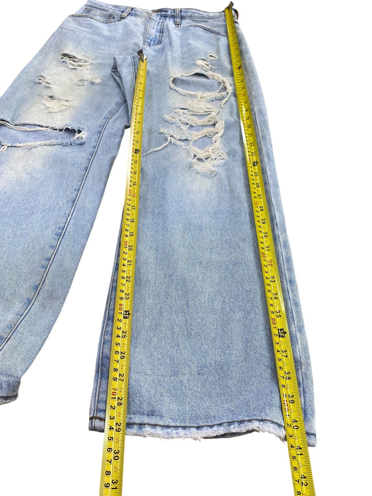 Japanese Brand Japanese Brand Distressed Faded Wash Baggy Jeans Size US 32 / EU 48 - 12 Thumbnail