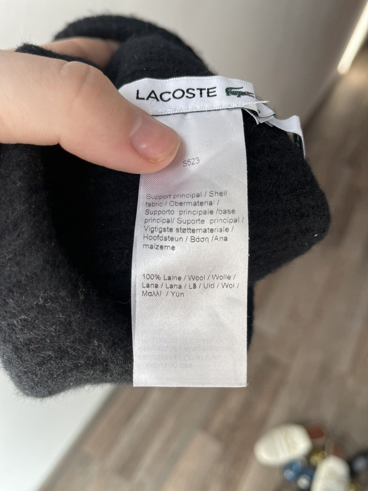 Lacoste × Vintage Rare🔥 Lacoste black wool hat beanie cap Size ONE SIZE - 4 Thumbnail