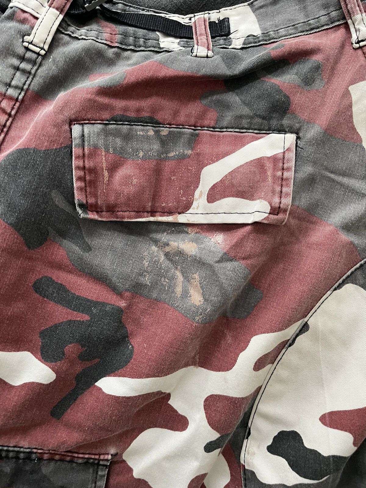Vintage VTG baggy camo cargo pants 32x29 faded red grey white Size US 32 / EU 48 - 9 Thumbnail