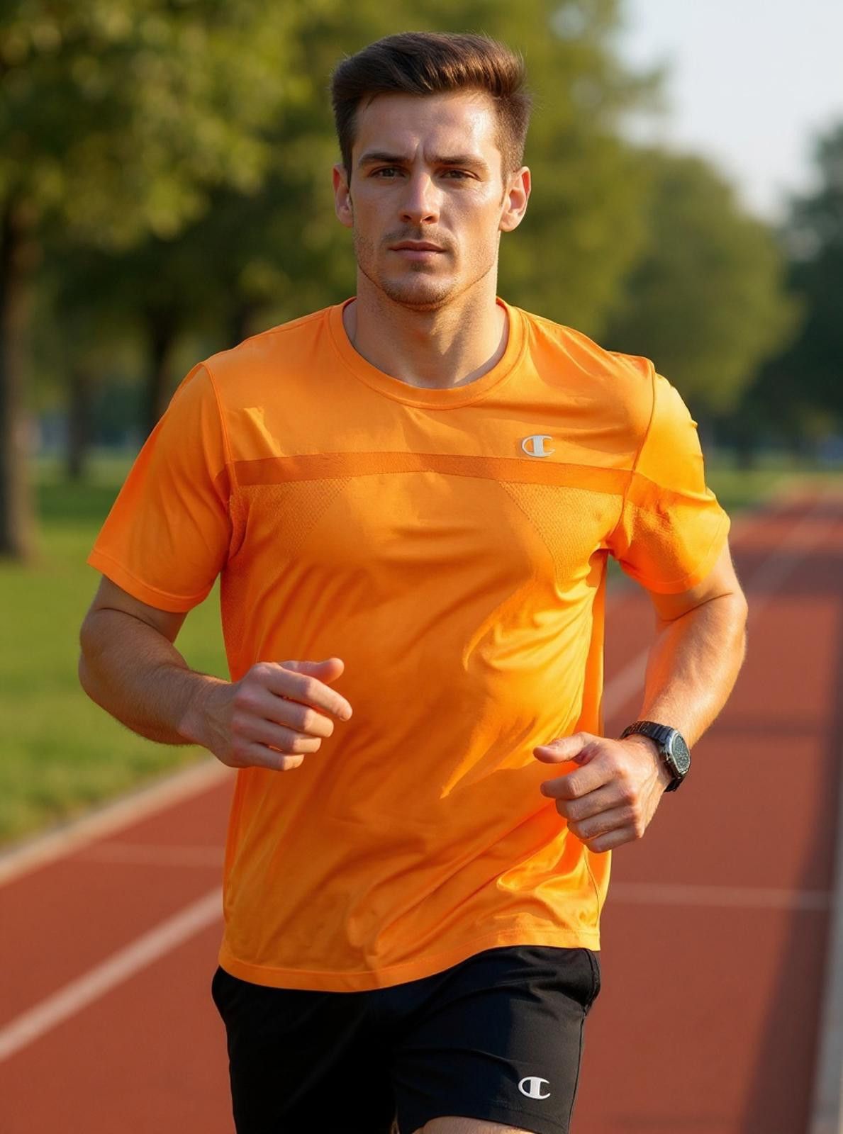 Champion Champion Men's Short Sleeve Activewear T-Shirt - Orange Size US M / EU 48-50 / 2 - 1 Thumbnail