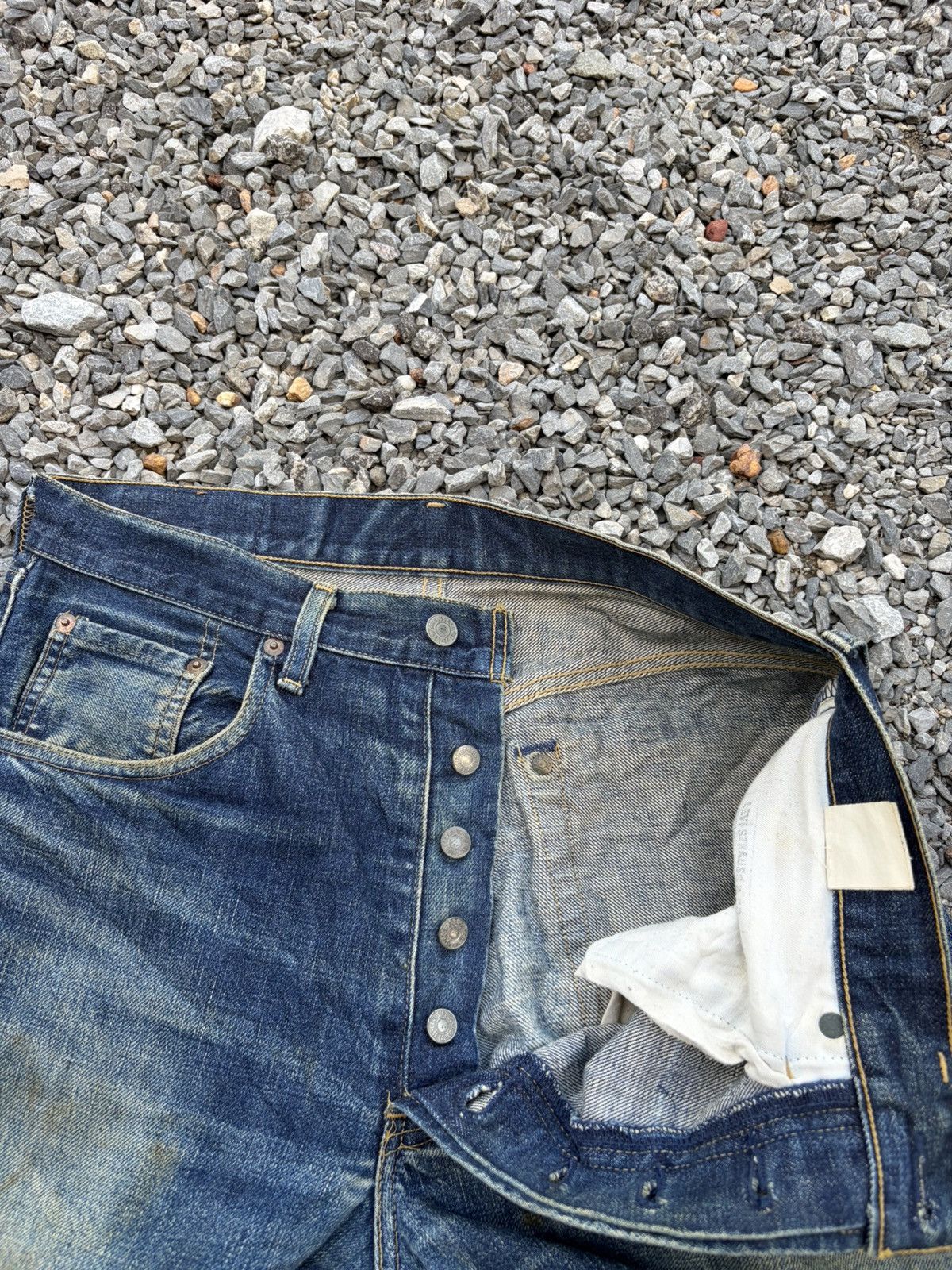Kapital VINTAGE LEVIS 503B BIG E SELVEDGE RUSTY DISTRESSED DENIM Size US 32 / EU 48 - 13 Thumbnail