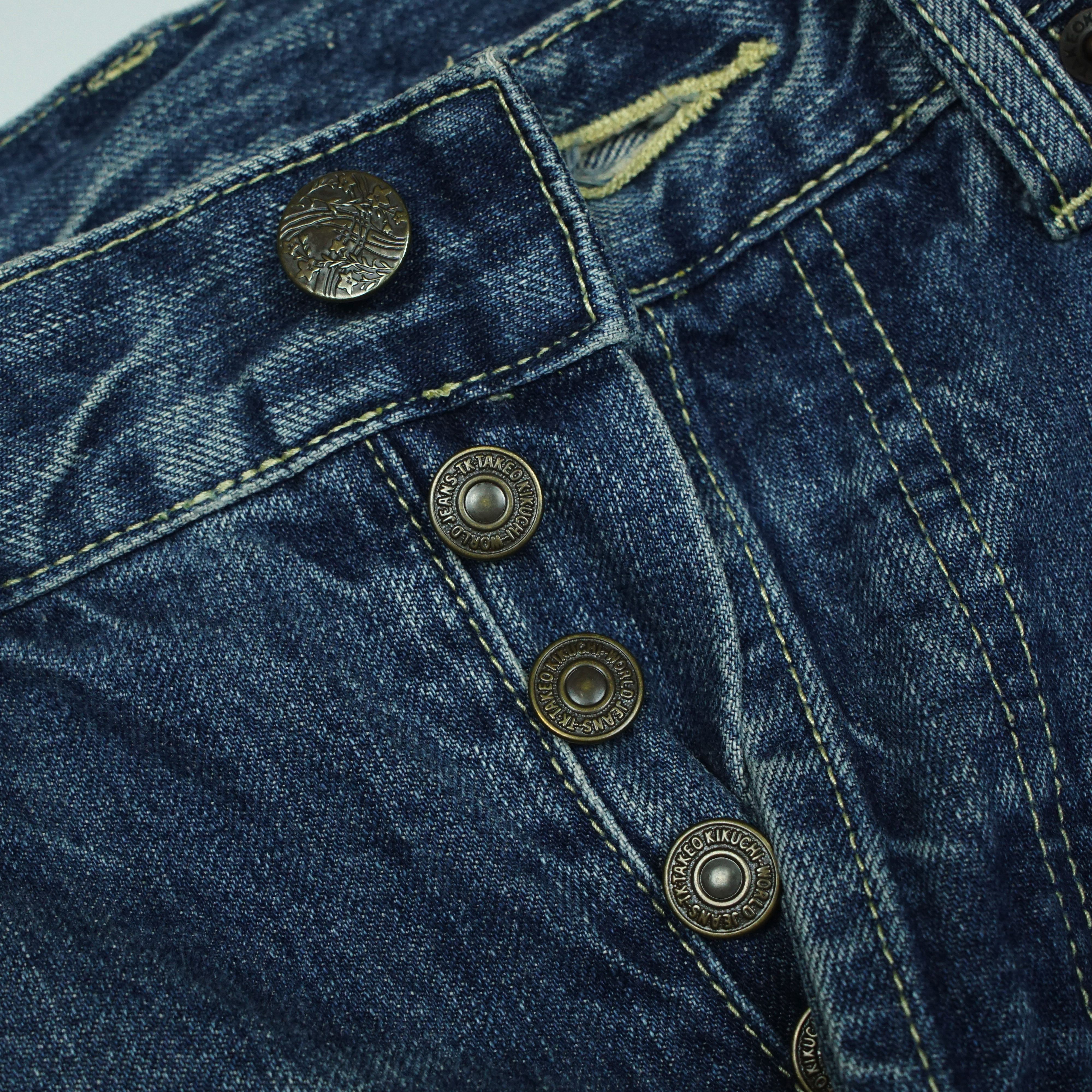Takeo Kikuchi *NoTariff Takeo Kikuchi Koi Embroidered Denim Pants Size US 32 / EU 48 - 6 Thumbnail