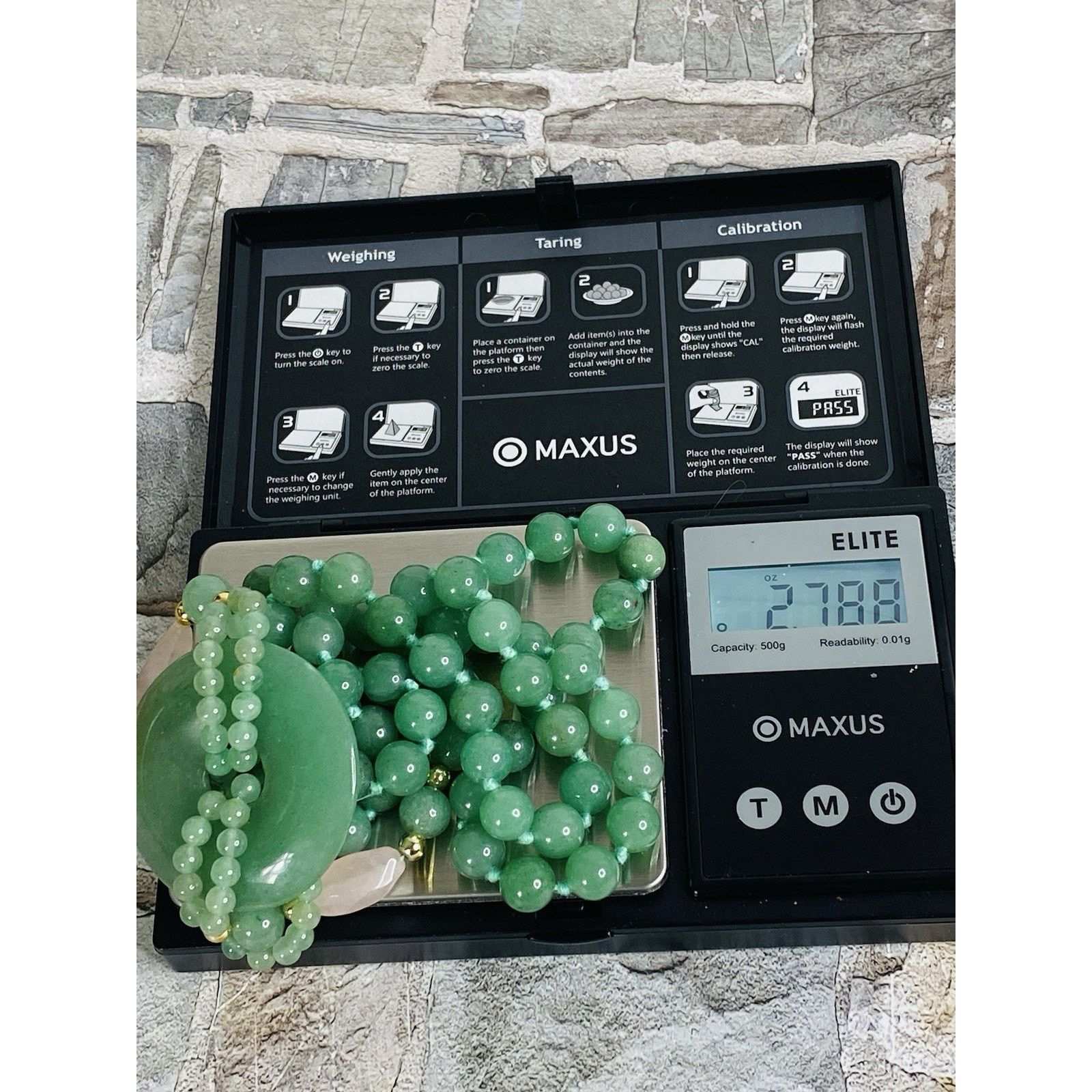 The Unbranded Brand VTG Statement 8mm Green Jade Bead & Rose Quartz 30" Necklace Size ONE SIZE - 9 Thumbnail