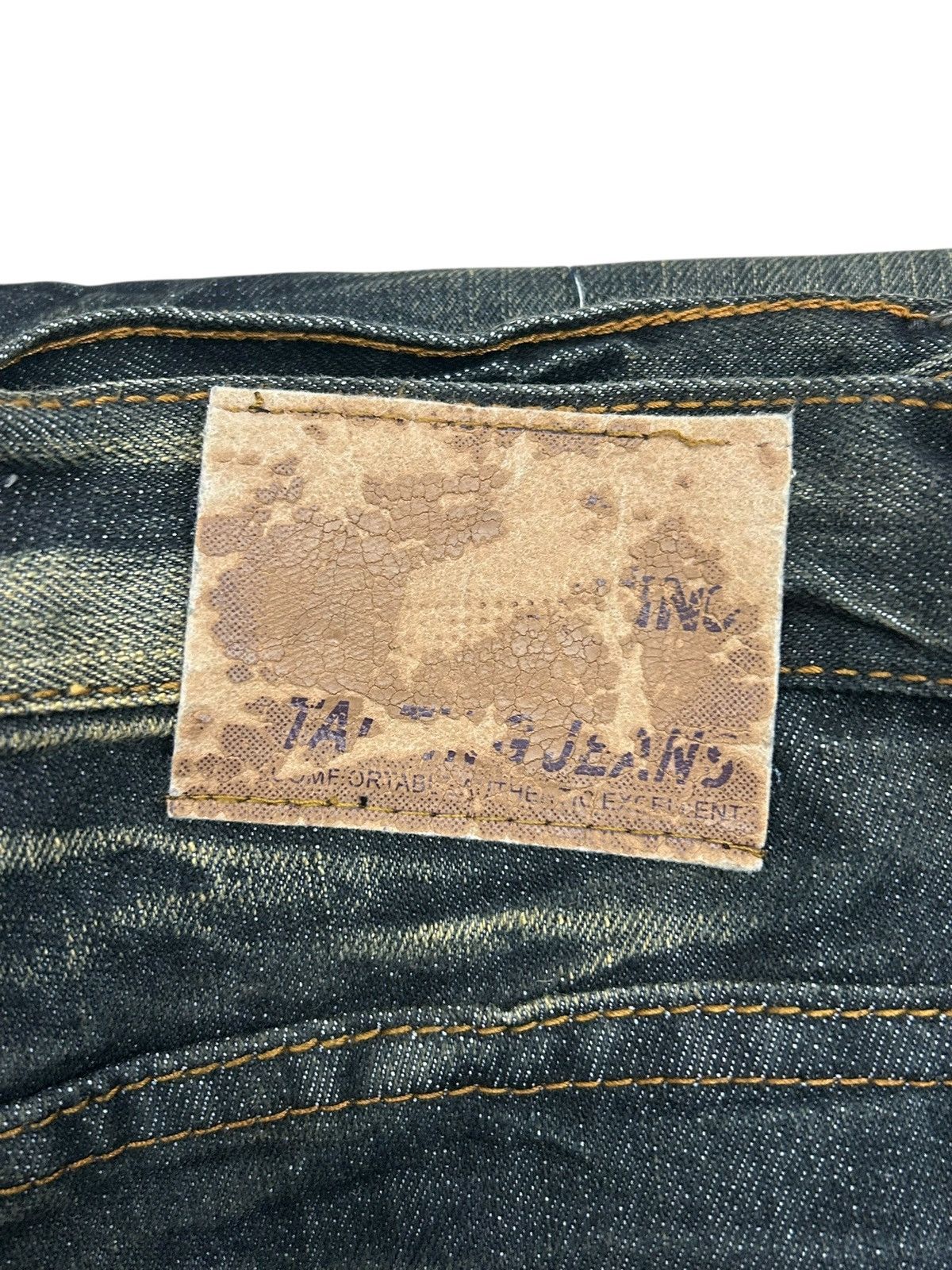 Le Grande Bleu (L.G.B.) Y2k Taiting Baggy Jeans Mud Washed Clawn Marks Size US 33 - 12 Thumbnail