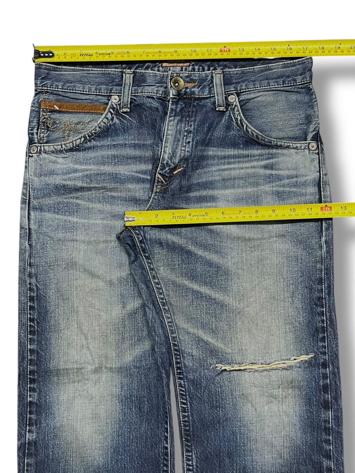 Edwin Loose Vintage Edwin 403 Japan - Black Distressed Denim Size US 34 / EU 50 - 16 Thumbnail