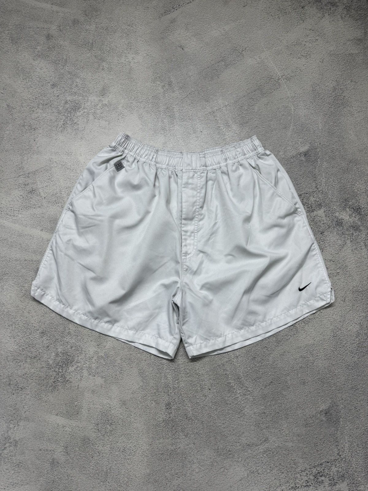 Nike Vintage Y2k Nike Swoosh Nylon Shorts Size US 34 / EU 50 - 1 Thumbnail