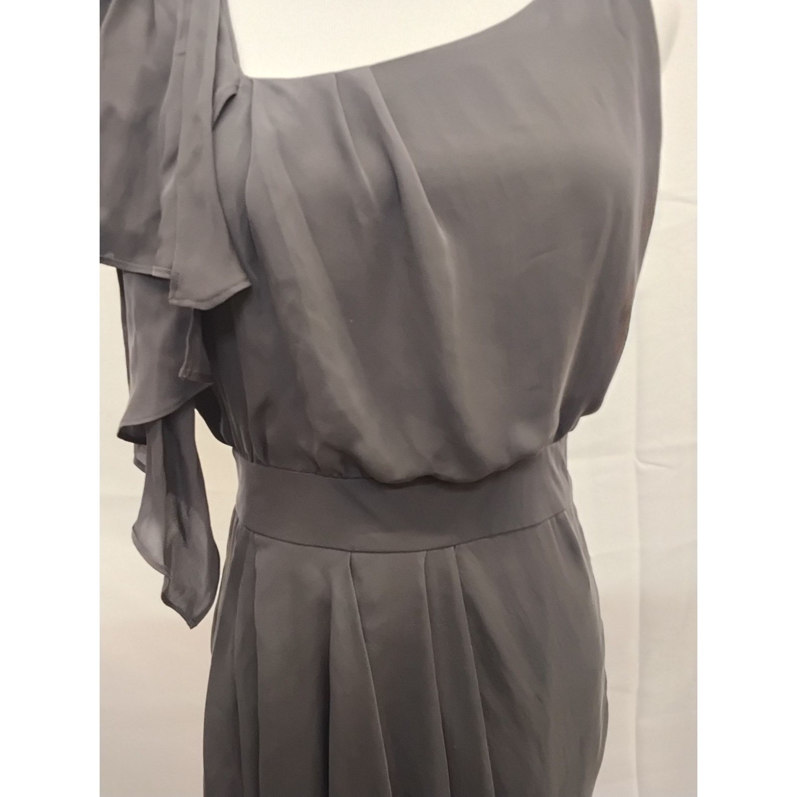 Other Cynthia Steffe Silk Dress Women's 4 Gray Asymmetric Bead NWT Size S / US 4 / IT 40 - 6 Thumbnail