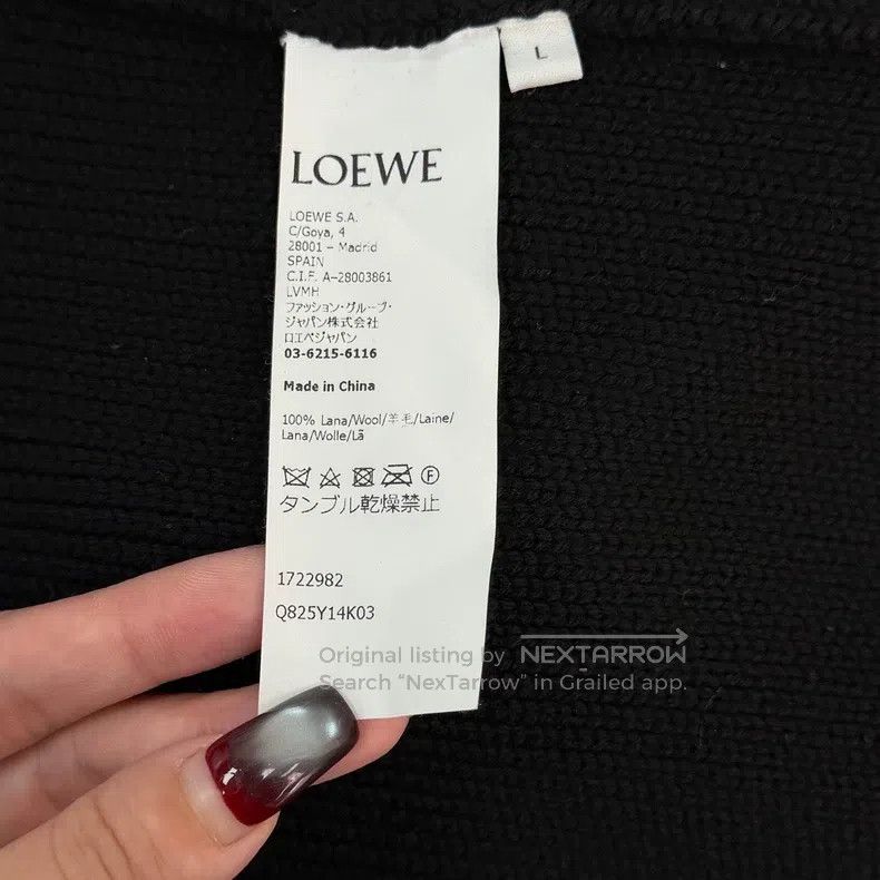 Loewe Loewe Black embroidered logo wool sweater Size L / US 10 / IT 46 - 6 Thumbnail