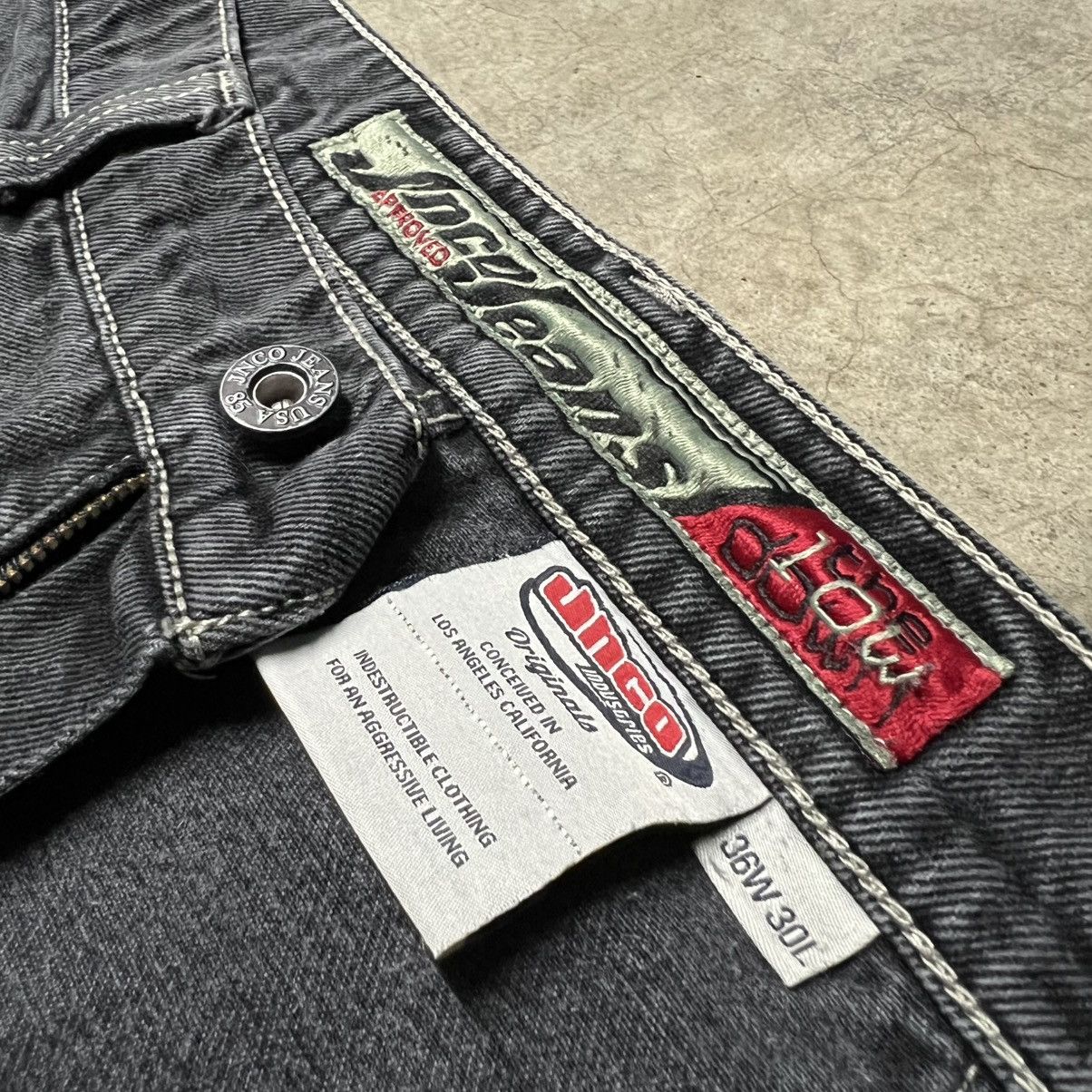 Ed Hardy × JNCO × Southpole Vintage 2000’s JNCO Black BAGGY Wide-Leg Denim Jean Size US 36 / EU 52 - 8 Thumbnail