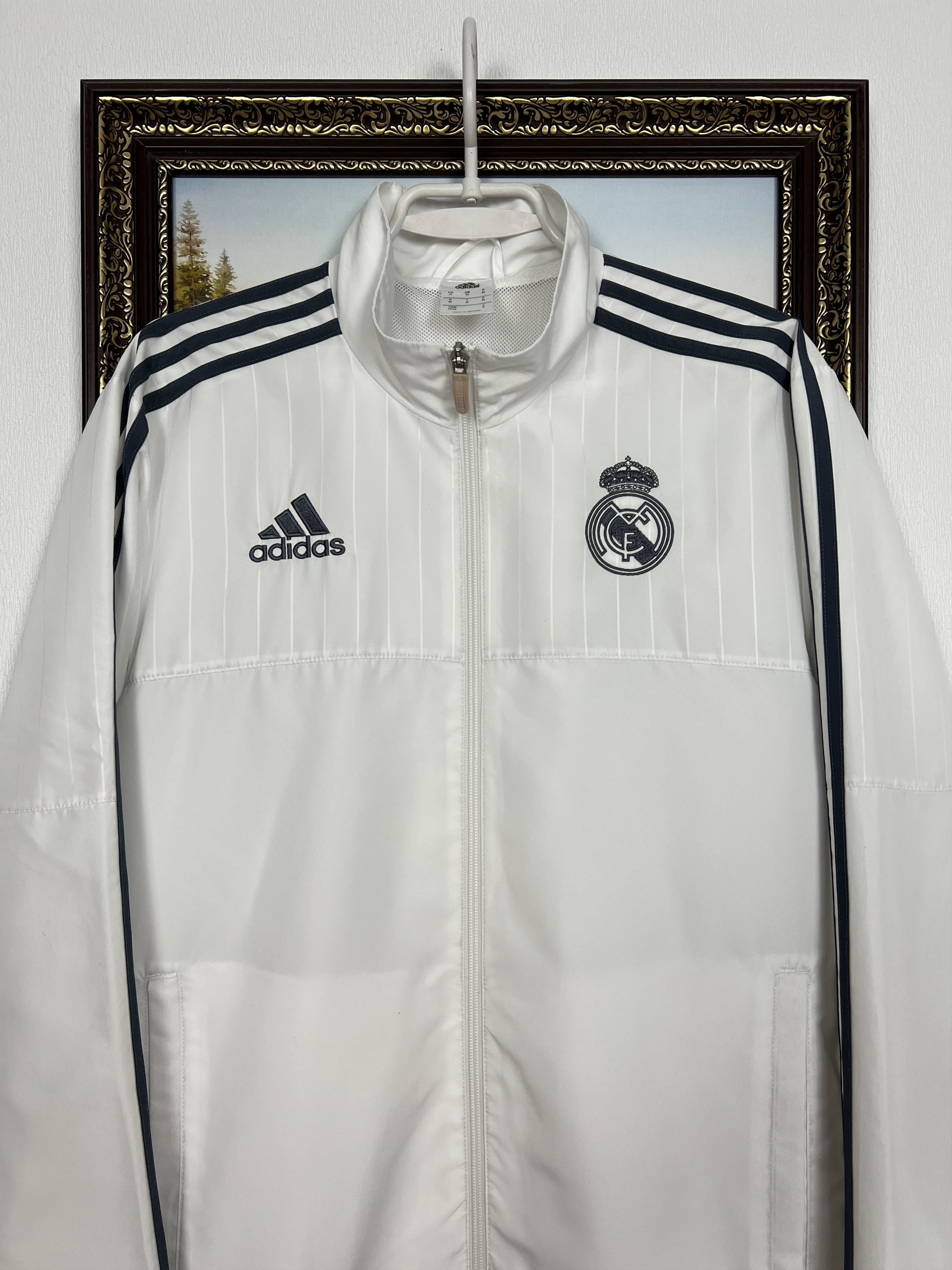 Adidas Adidas Real Madrid Football Jacket Soccer Track Top Zip Rare Size US M / EU 48-50 / 2 - 2 Thumbnail