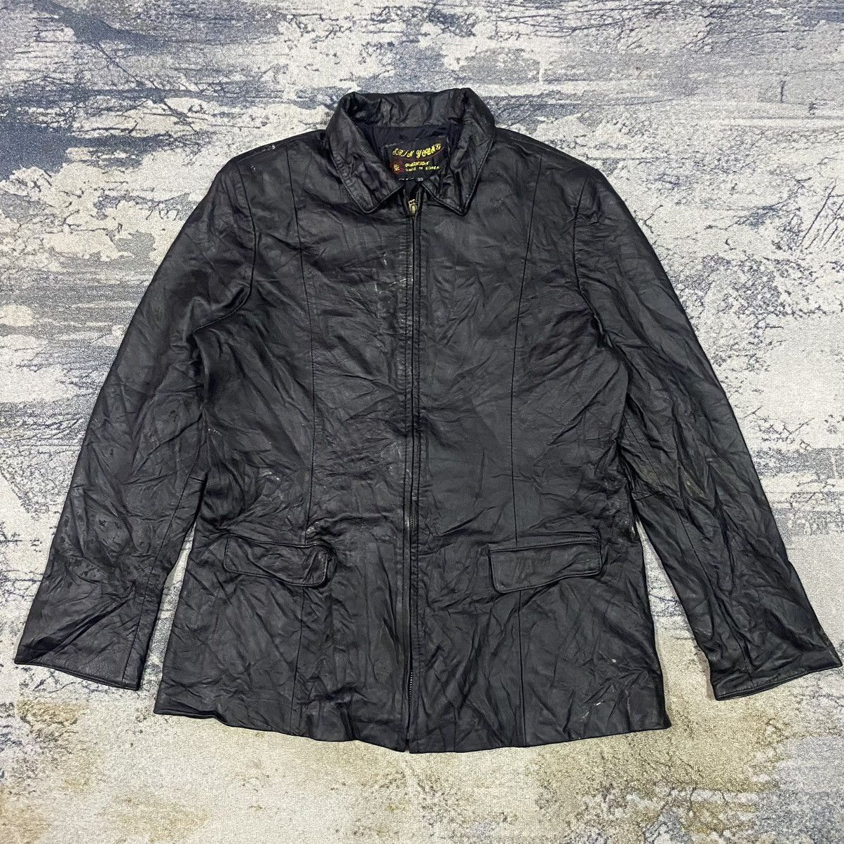 Genuine Leather × Vintage Vintage Shin Young Leather Jacket Size US M / EU 48-50 / 2 - 2 Thumbnail
