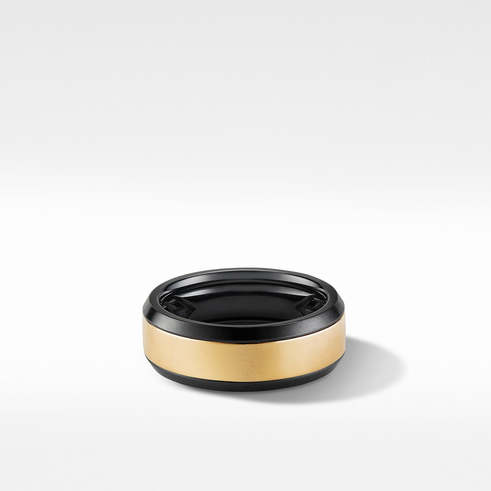 David Yurman o1w1db10325 Size:OS/ Beveled Band Ring in Black/Golden Size ONE SIZE - 1 Thumbnail