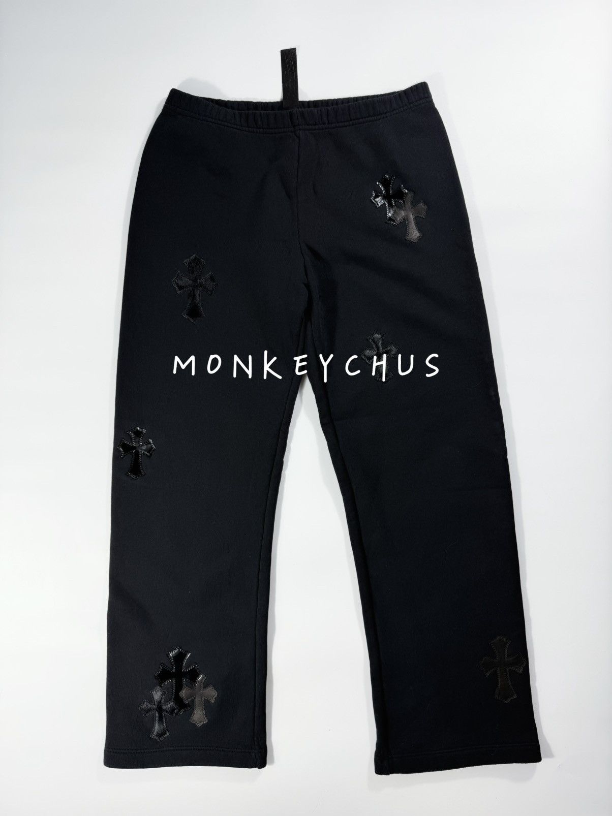Chrome Hearts 🔥Chrome Hearts Black Cross Patches Pants🔥 Size US 32 / EU 48 - 1 Thumbnail