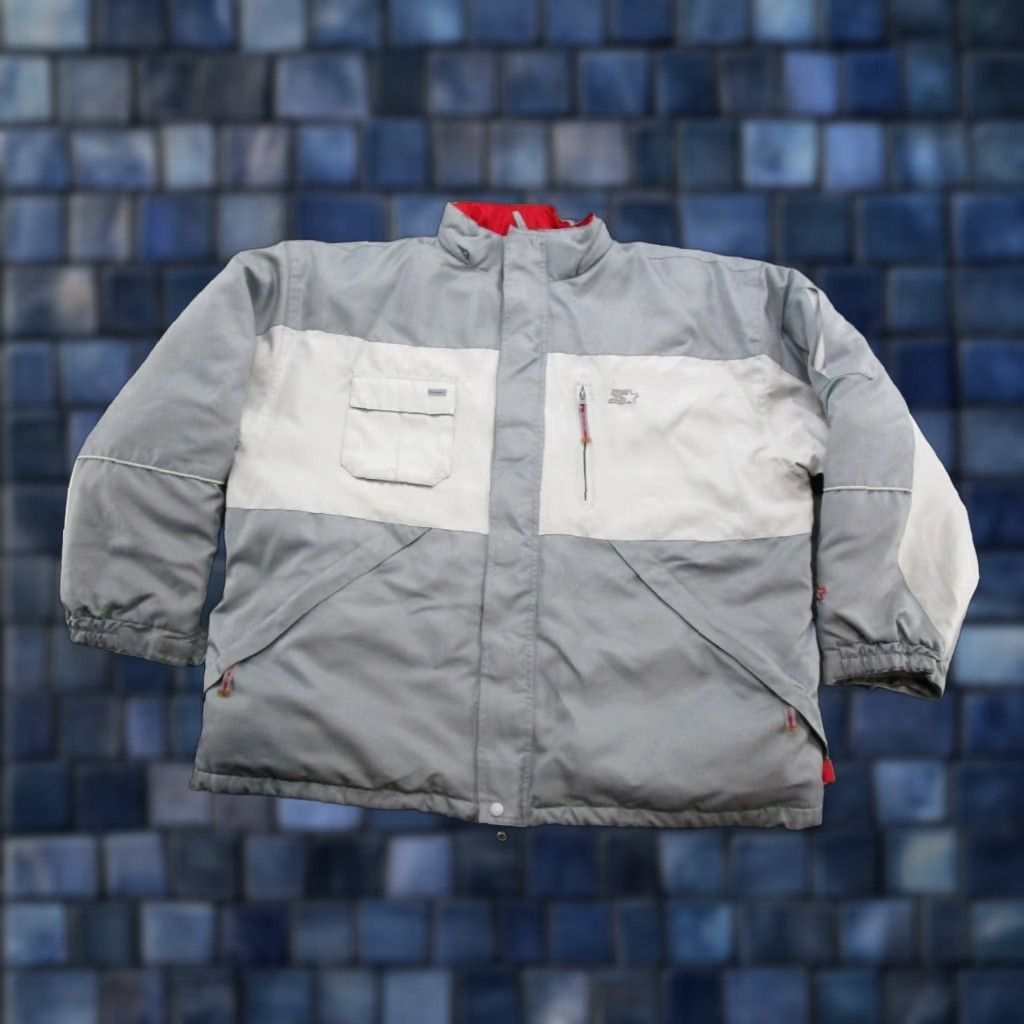 Starter VINTAGE Starter Jacket XL Gray Insulated Full Zip Winter Men’s Read Size US XL / EU 56 / 4 - 1 Thumbnail