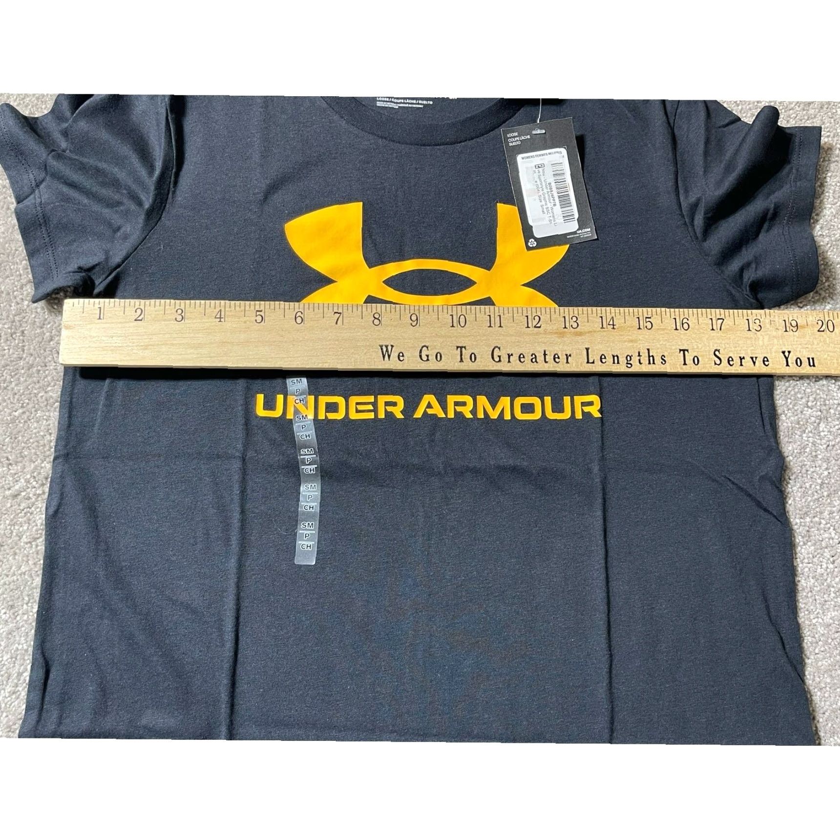 Under Armour Under Armour Shirt Womens S Crew Neck Short Sleeve Black Casual Relaxed Jersey Cotton Blend Pullover T-Shirt Size S / US 4 / IT 40 - 3 Thumbnail