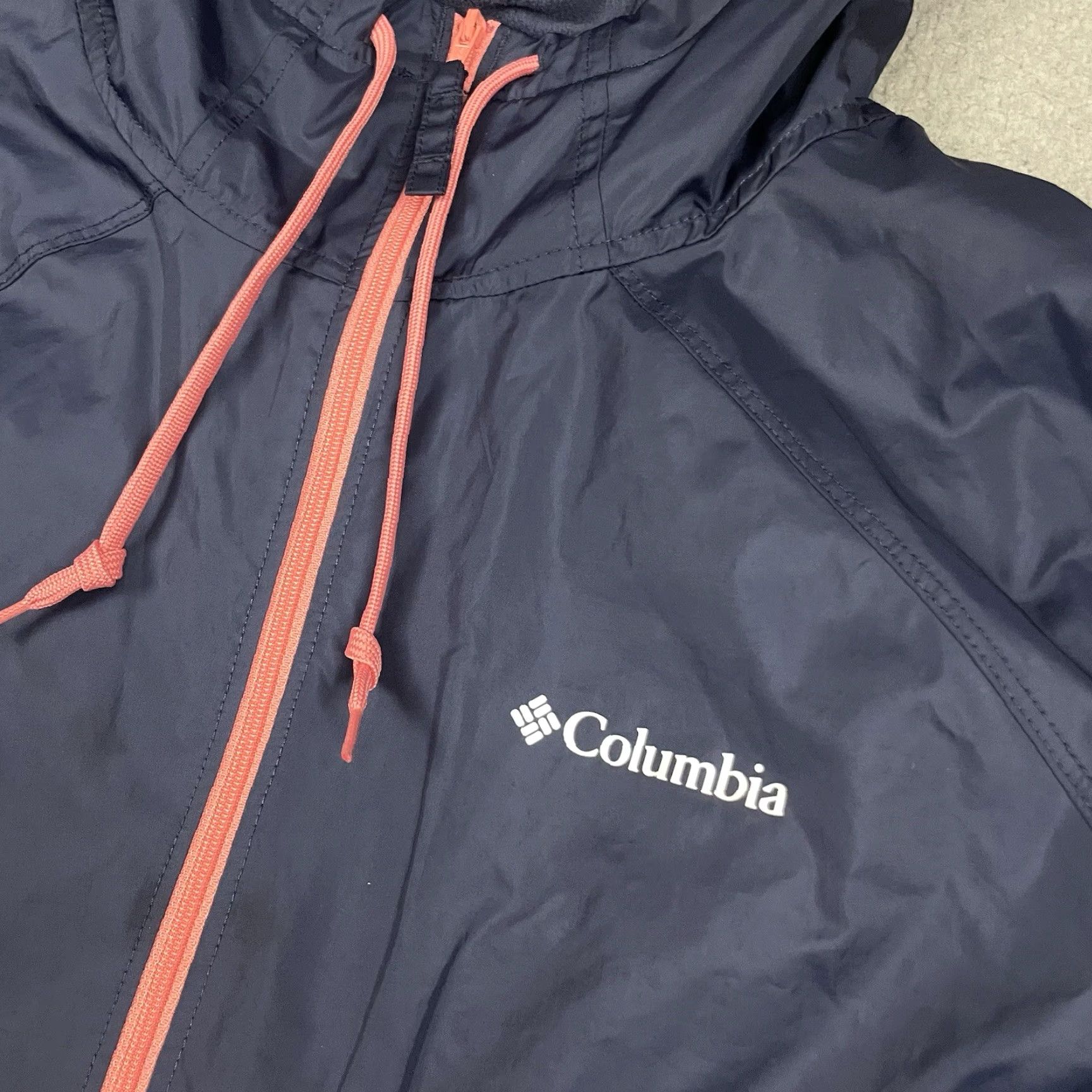 Vintage Columbia Jacket Womens M Blue Hooded Windbreaker Casual Size M / US 6-8 / IT 42-44 - 3 Thumbnail