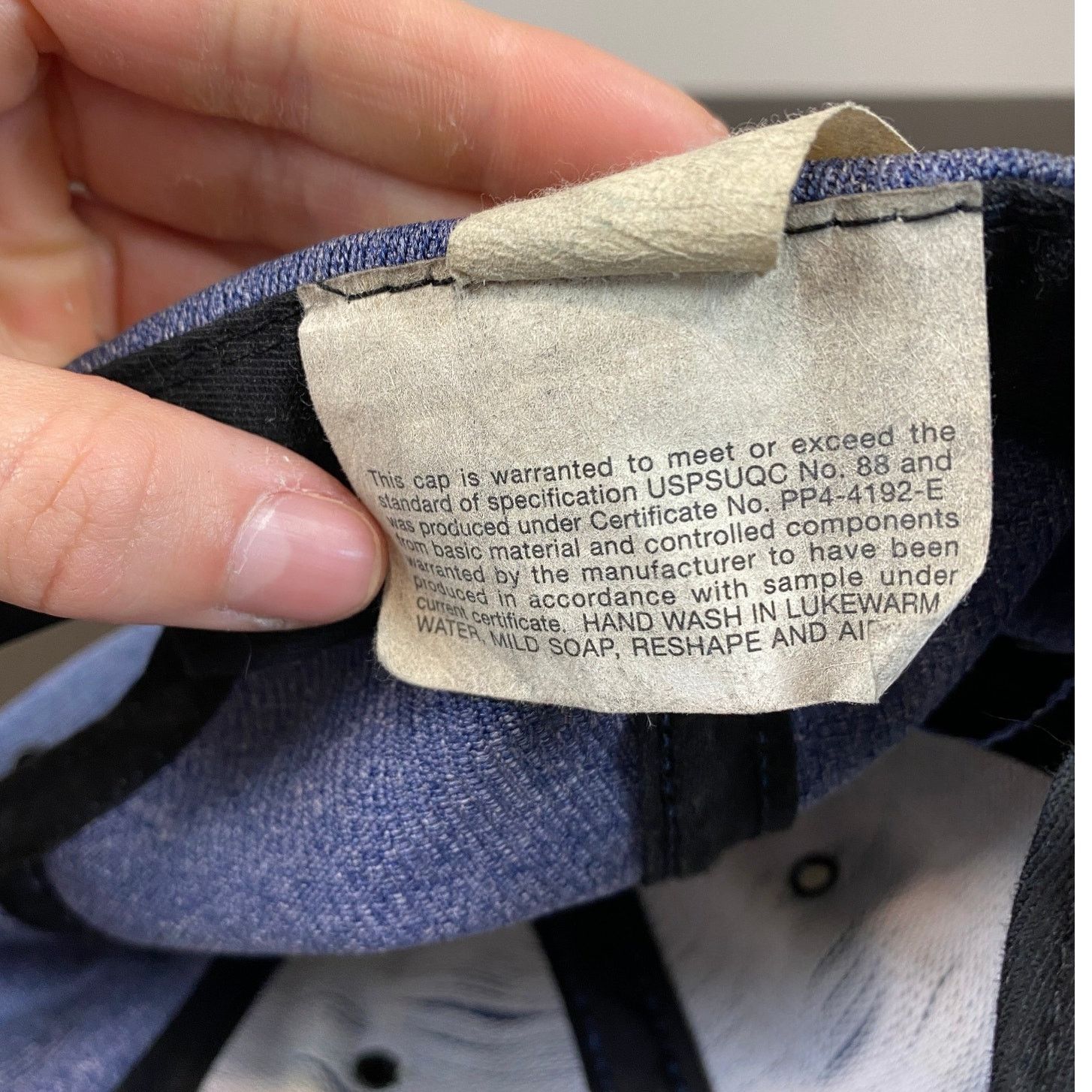 Vintage VTG USPS Made in USA Denim Snapback Adjustable Hat Medium Size ONE SIZE - 9 Thumbnail