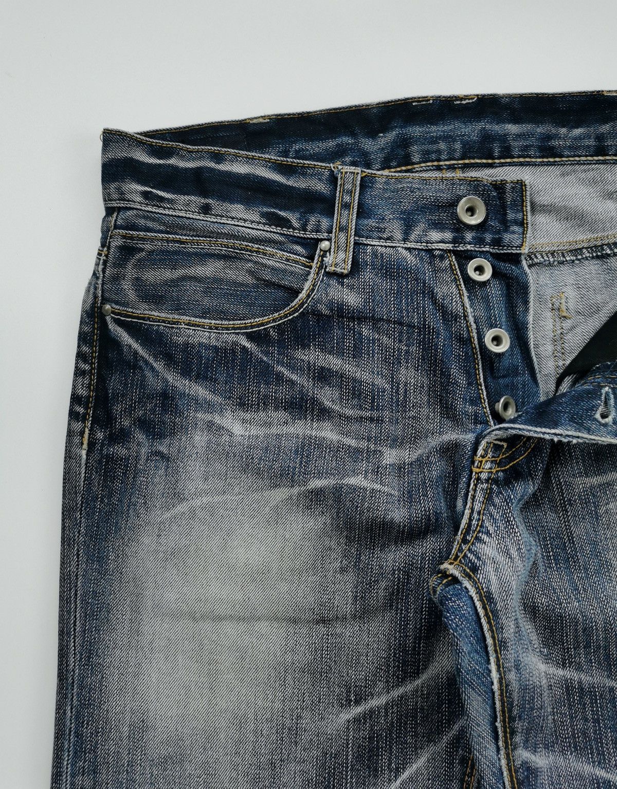 Boycott Boycott Japan Broken Twill Faded Denim Jeans Size US 32 / EU 48 - 6 Thumbnail