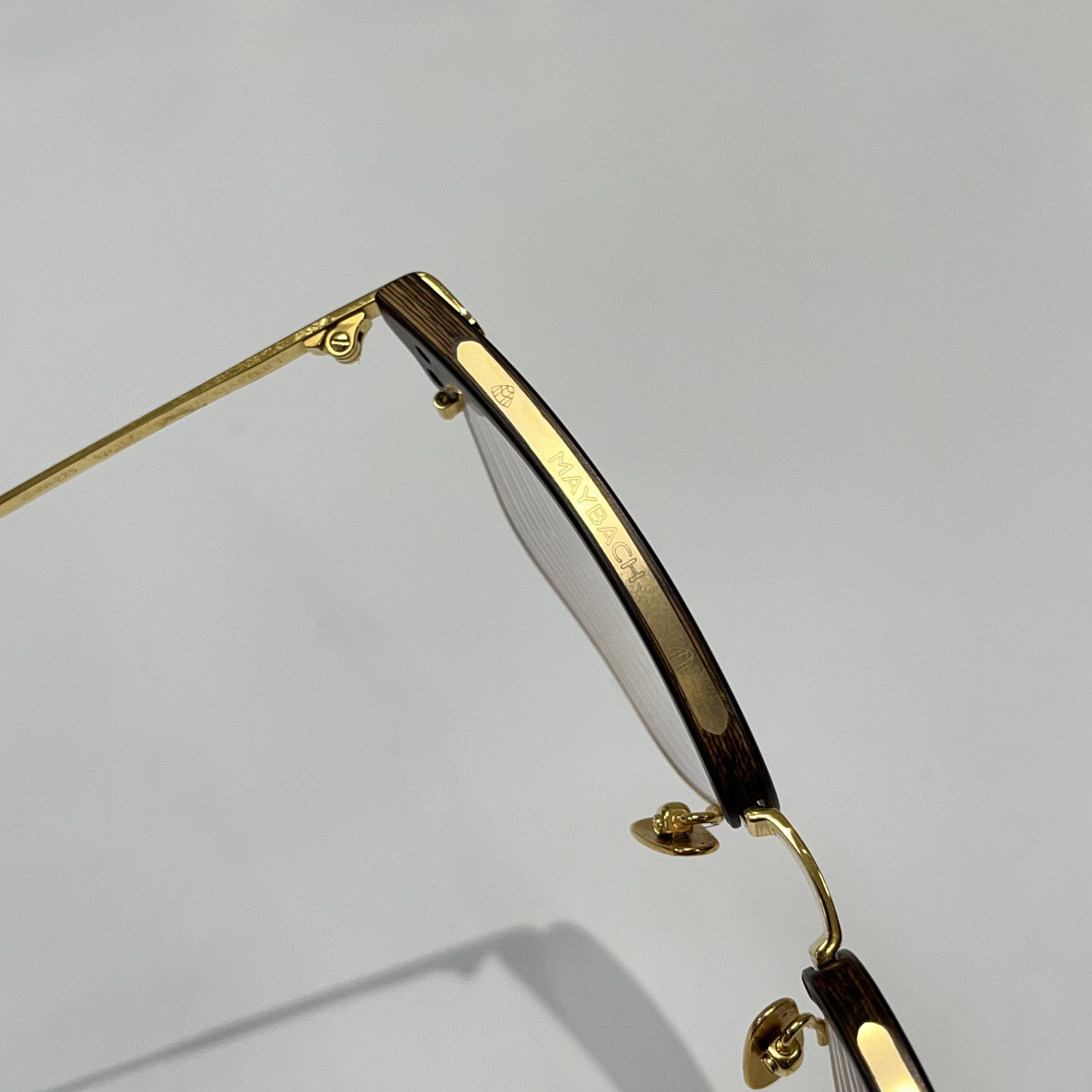 MAYBACH Eyewear Maybach Gold Wood Sunglasses Size ONE SIZE - 6 Thumbnail
