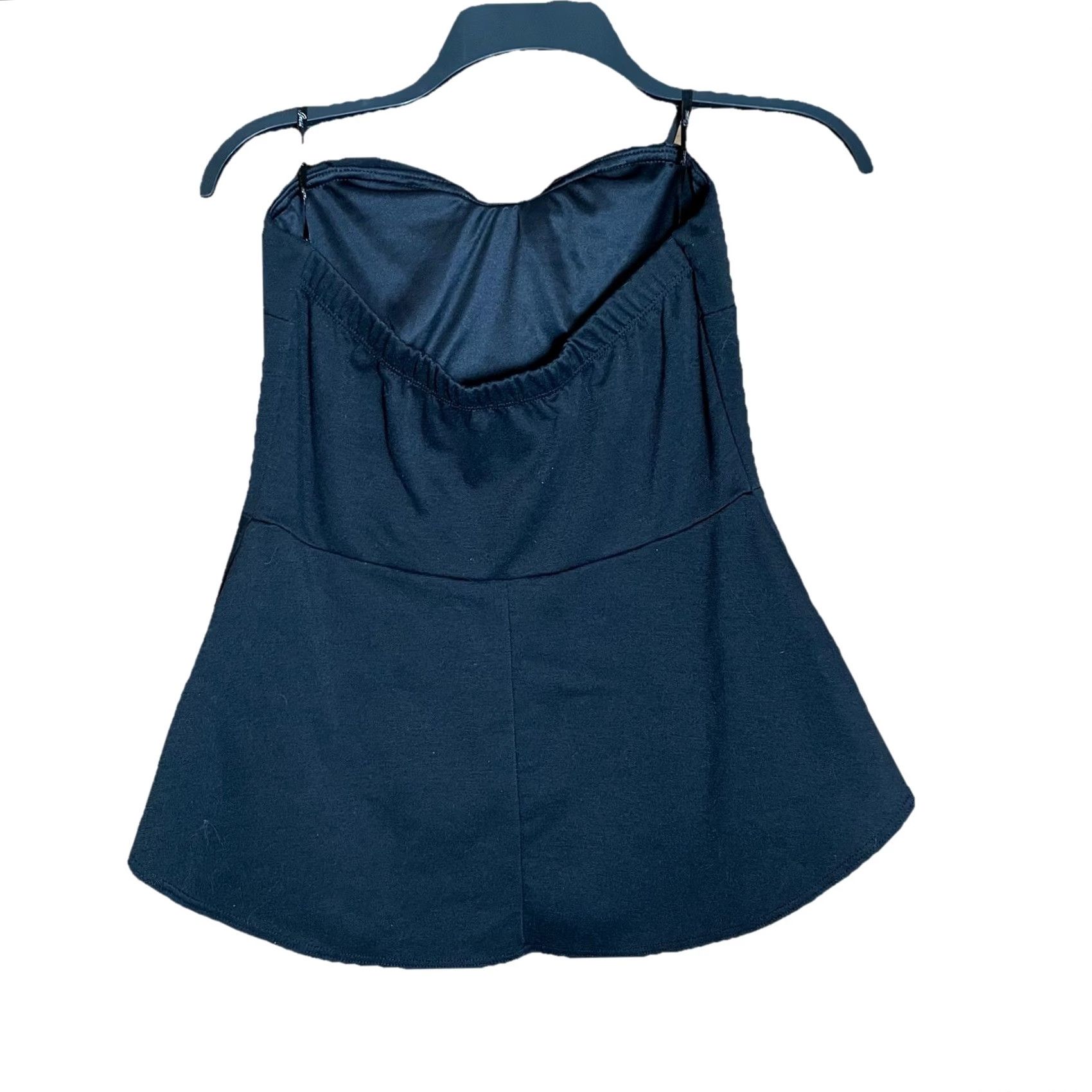Guess VINTAGE Y2K Guess Top Strapless Black Peplum Bustier Whimsigoth Romantic Witchy Shirt Womens Large Sleeveless Size L / US 10 / IT 46 - 4 Thumbnail