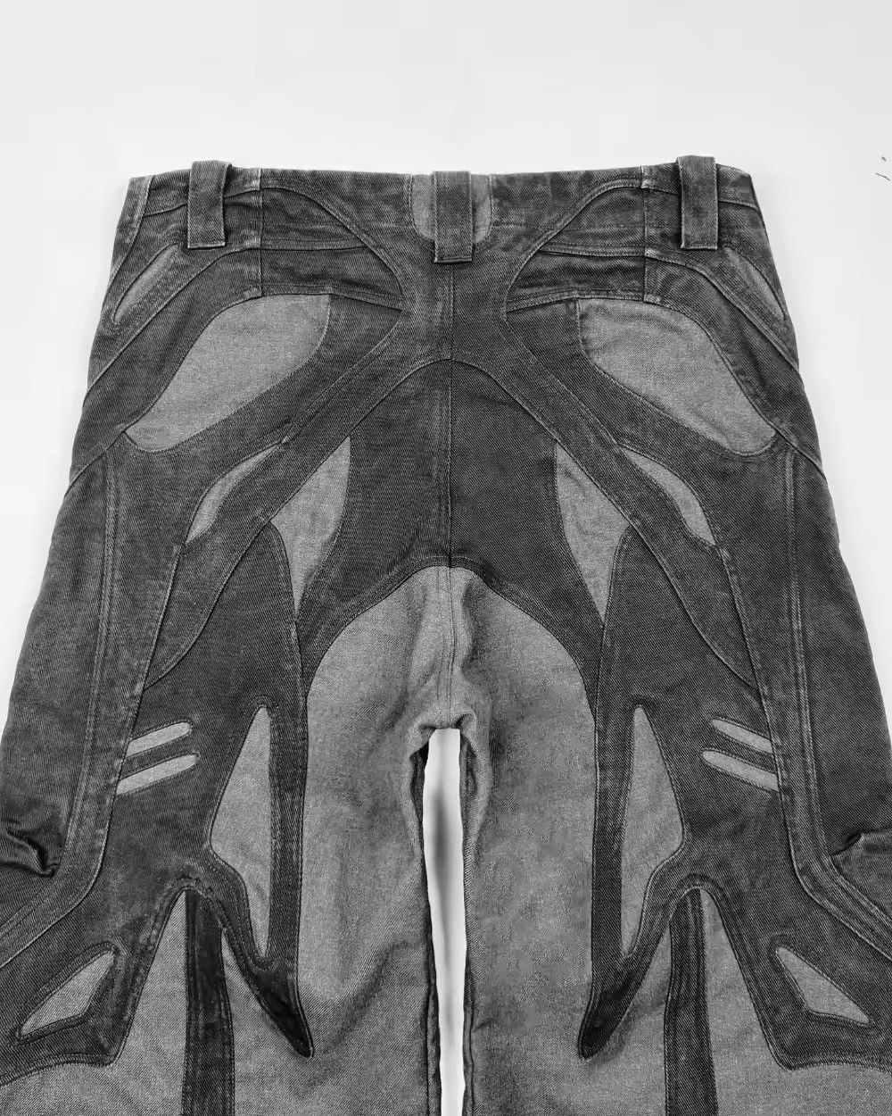 Japanese Brand Retro Ripped Spliced Baggy Jeans Size US 36 / EU 52 - 4 Thumbnail
