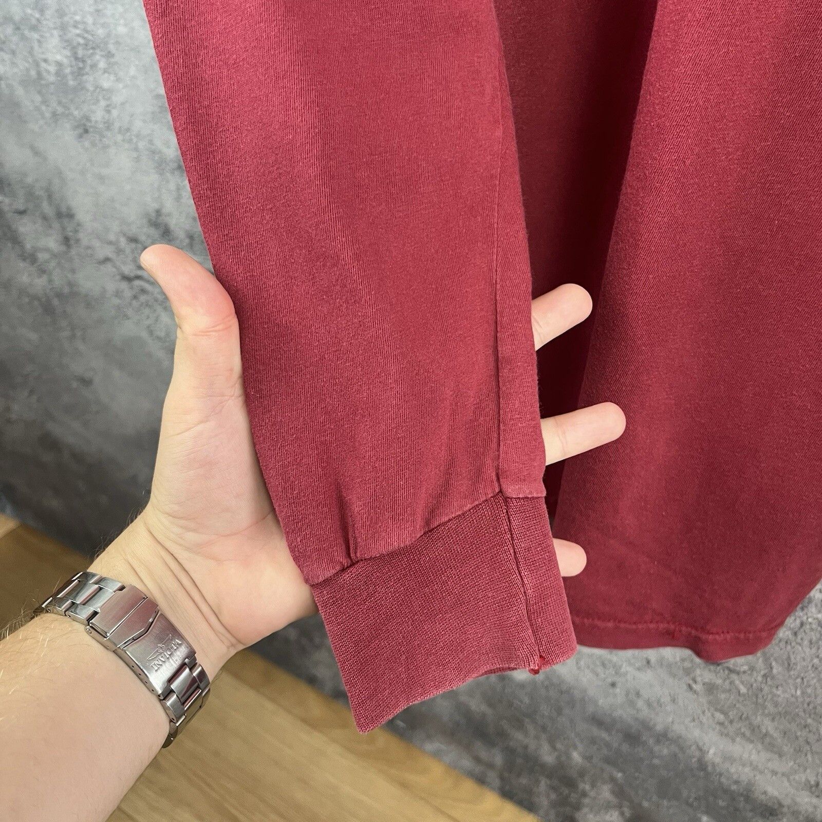 Stussy Stussy Longsleeve Men's Size L Red Cotton Big Logo Size US L / EU 52-54 / 3 - 21 Thumbnail
