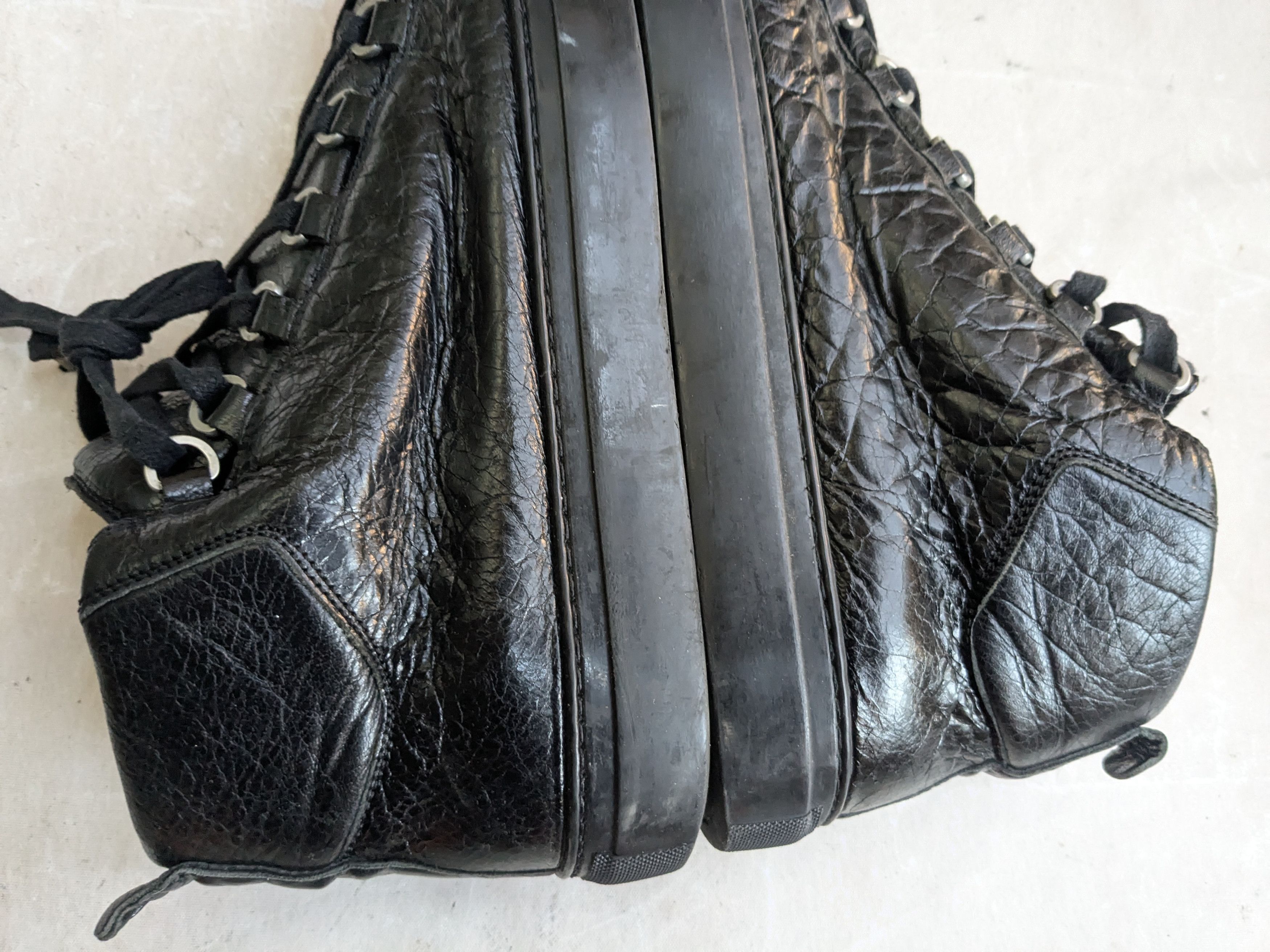 Balenciaga Balenciaga Arena Black 8 High Tops Leather Size US 8 / EU 41 - 9 Thumbnail