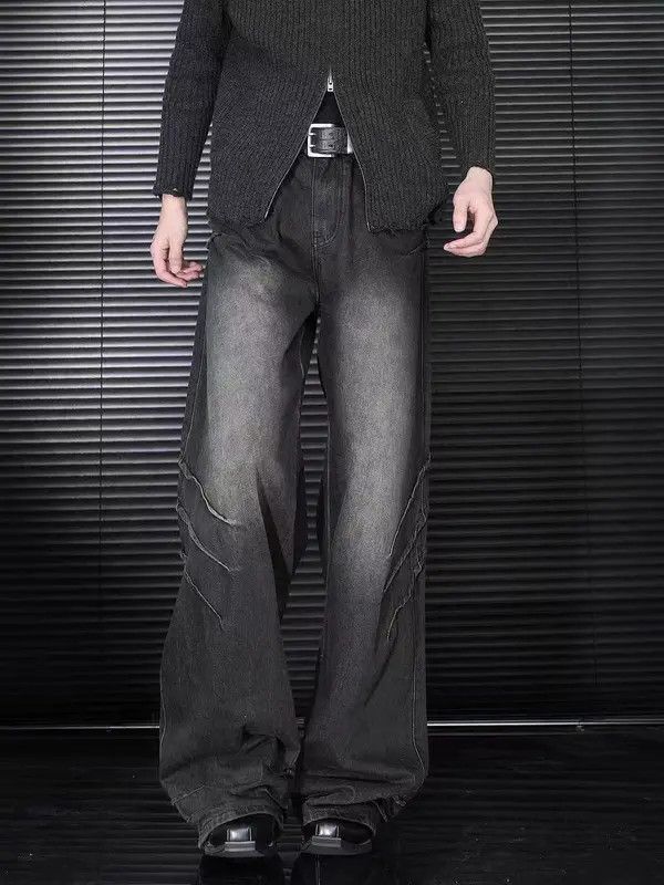 Japanese Brand VIBE High street distressed washed baggy jeans Size US 30 / EU 46 - 4 Thumbnail