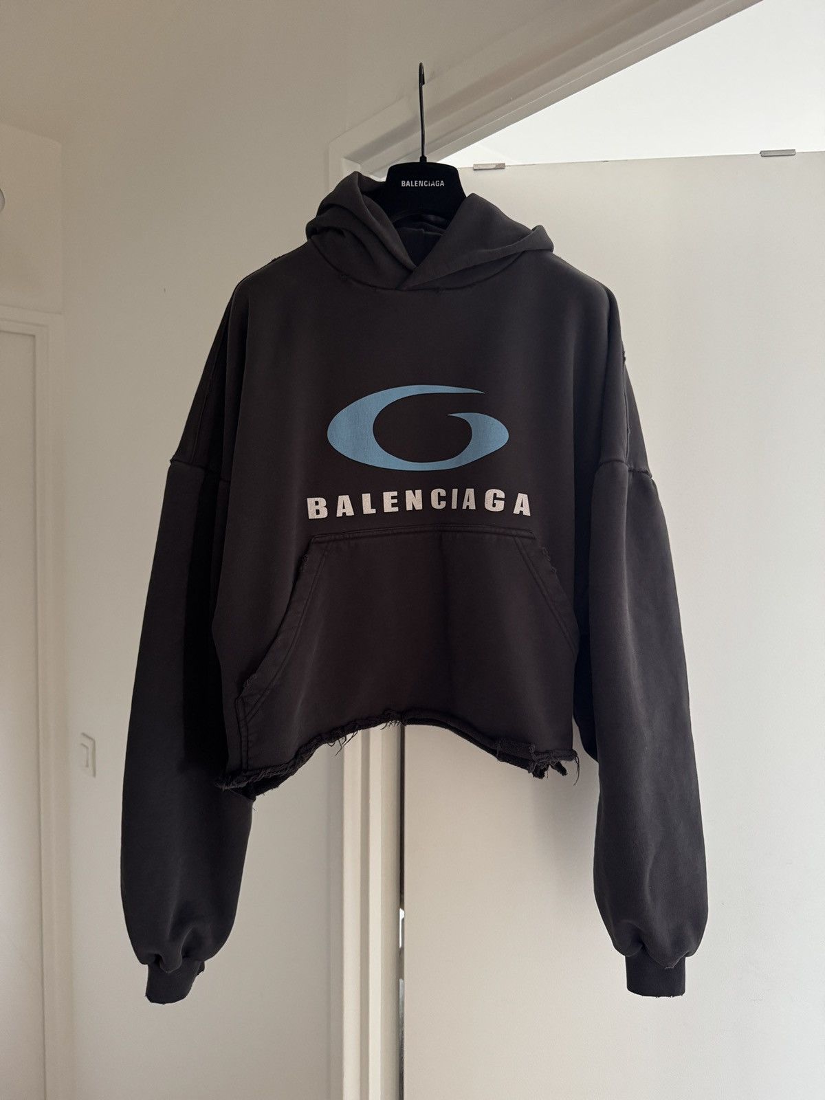 Balenciaga BALENCIAGA UNITY SPORTS ICON CROPPED HOODIE OVERSIZED