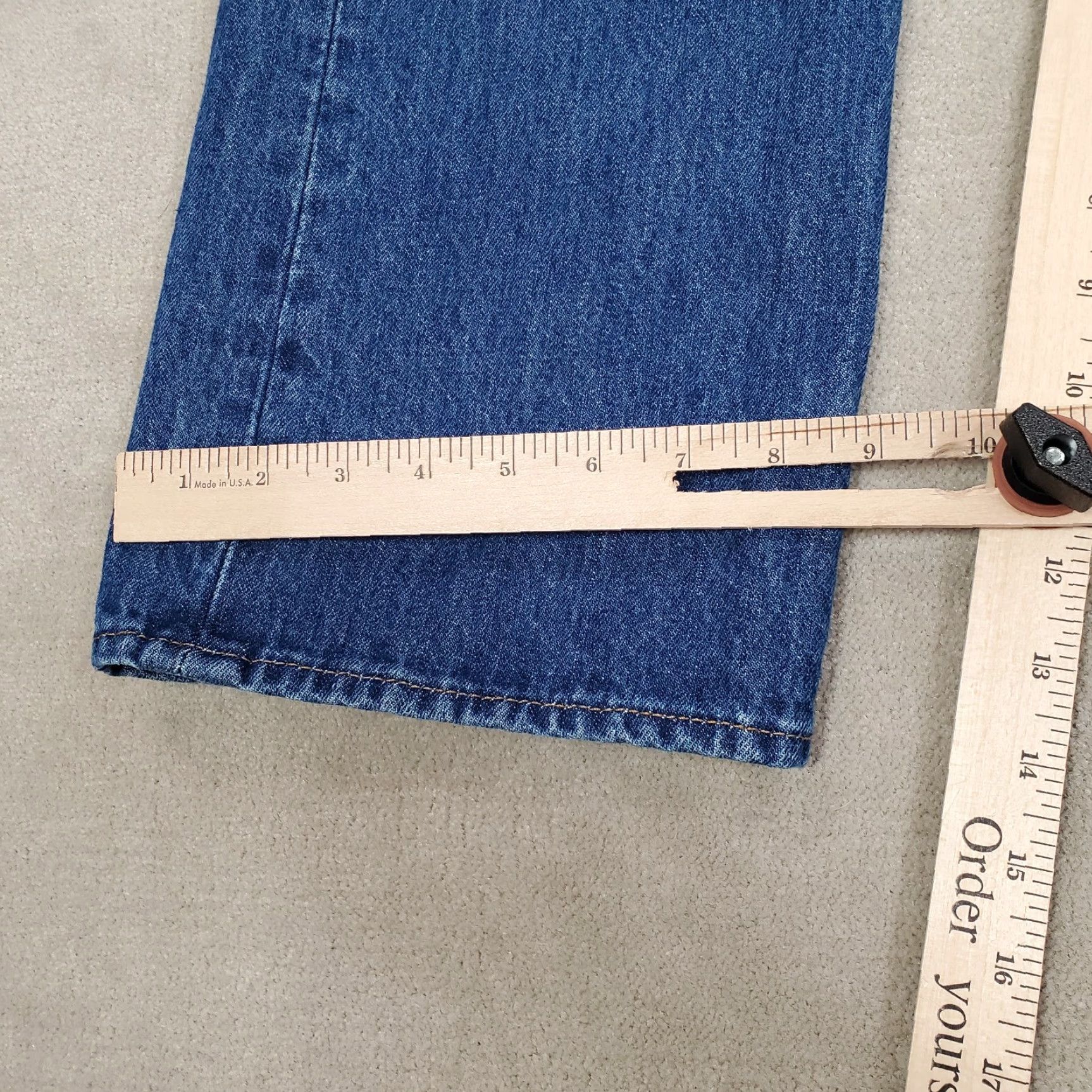Levi's Levi's Jeans 501 Straight Men's 36x31 Blue Denim Dark Wash Regular Fit Pants Size US 36 / EU 52 - 6 Thumbnail