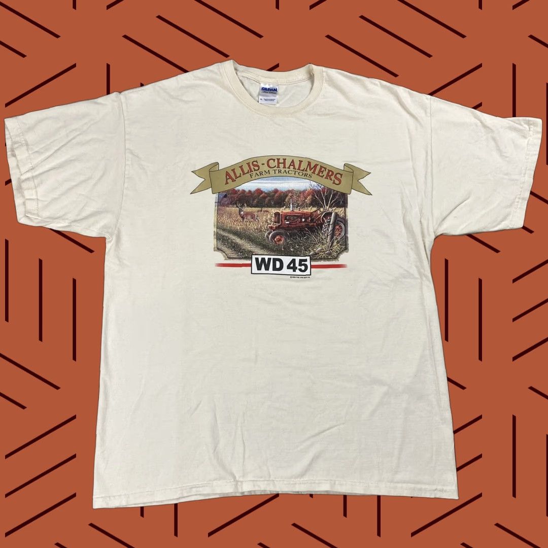Gildan VINTAGE GILDAN WD-45 FARM AGRICULTURE SHIRT XL IVORY CREME 80s USA MENS Size US XL / EU 56 / 4 - 1 Thumbnail
