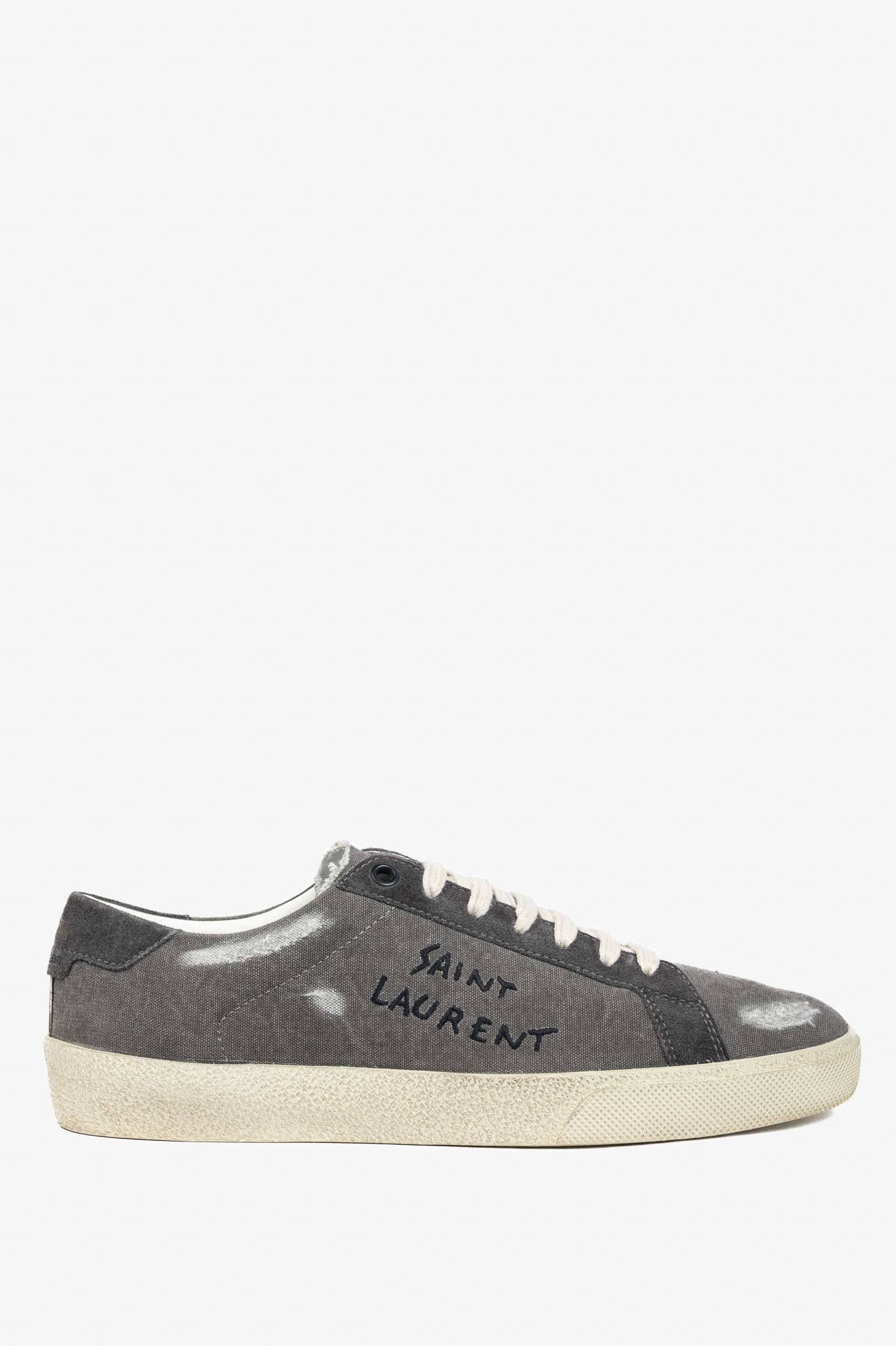 Saint Laurent Paris Saint Laurent Court Classic SL/06 Distressed Sneakers Size US 6 / EU 39 - 1 Thumbnail