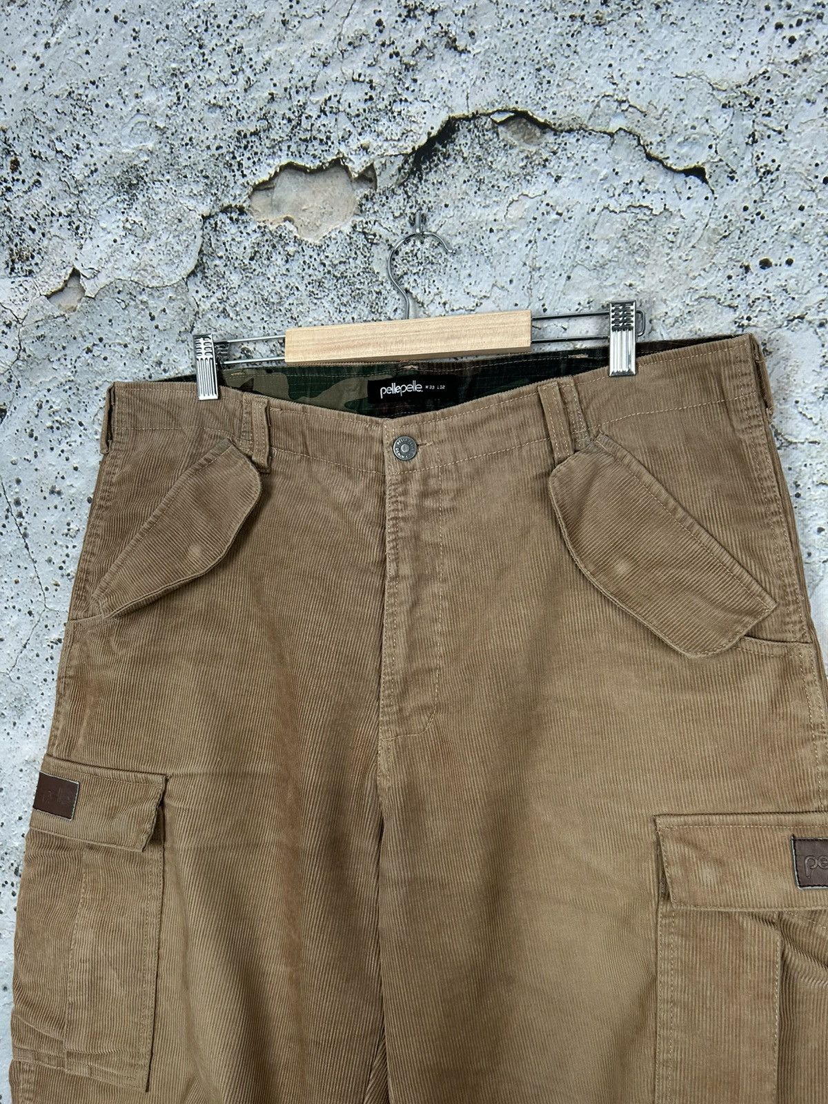 Pelle Pelle Pelle Pelle Vintage Baggy Cargo Corduroy Pants 90s Rap Rare Size US 33 - 5 Thumbnail