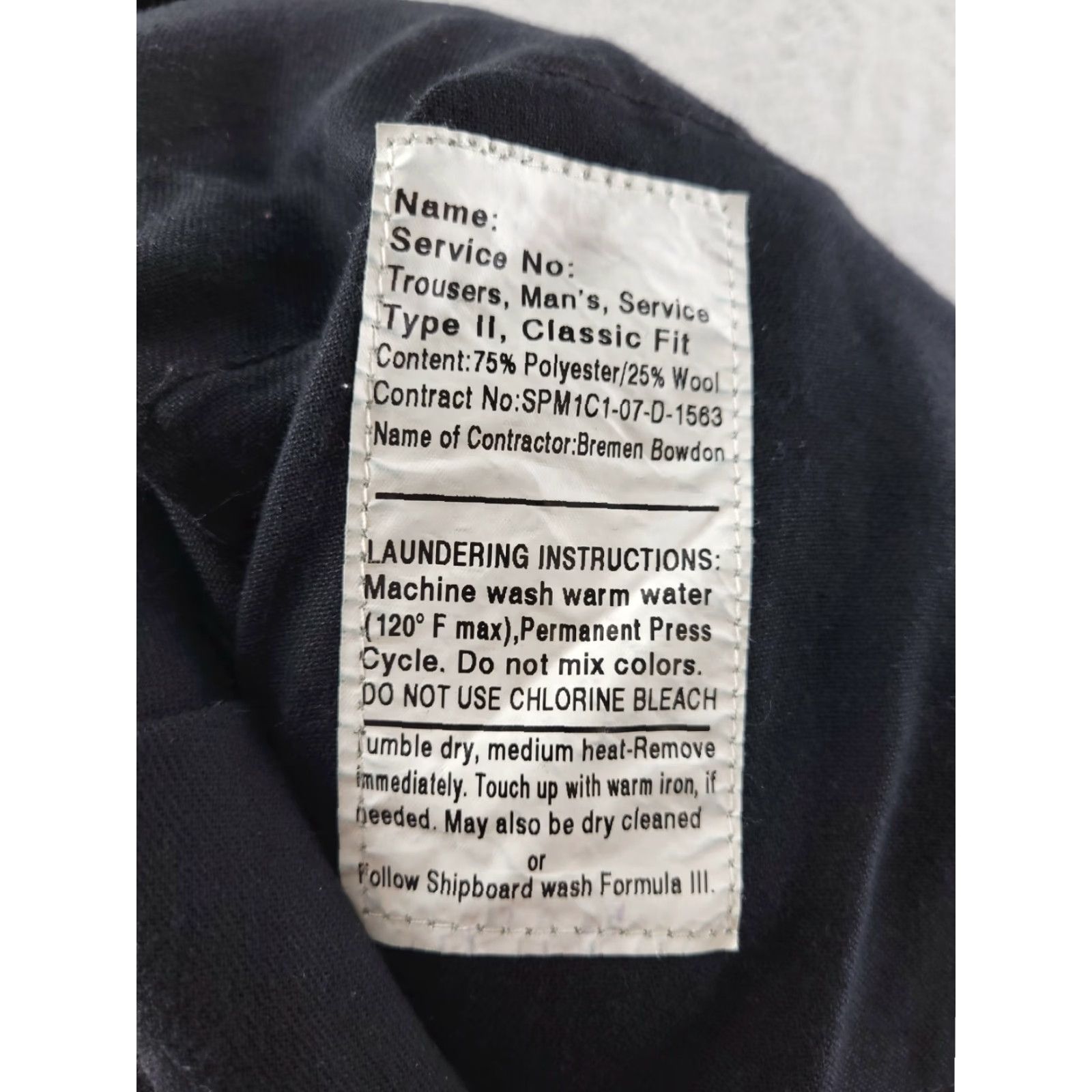 Vintage DSCP Dress Pants Men 37x30 Black Wool Blend 37R Trousers Inches Regular Zip Wool Pattern Solid Dress Pants Mens Black 30-Inseam 37 Waist Size US 37 - 5 Thumbnail