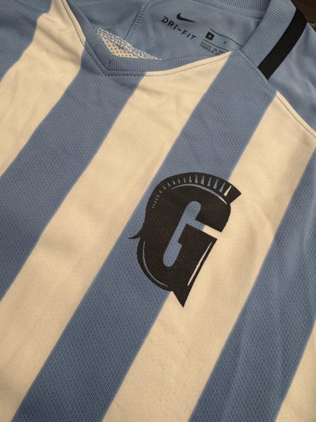 Nike Nike Soccer Football Futbol Blue Stripe Team Jersey Size US S / EU 44-46 / 1 - 3 Thumbnail