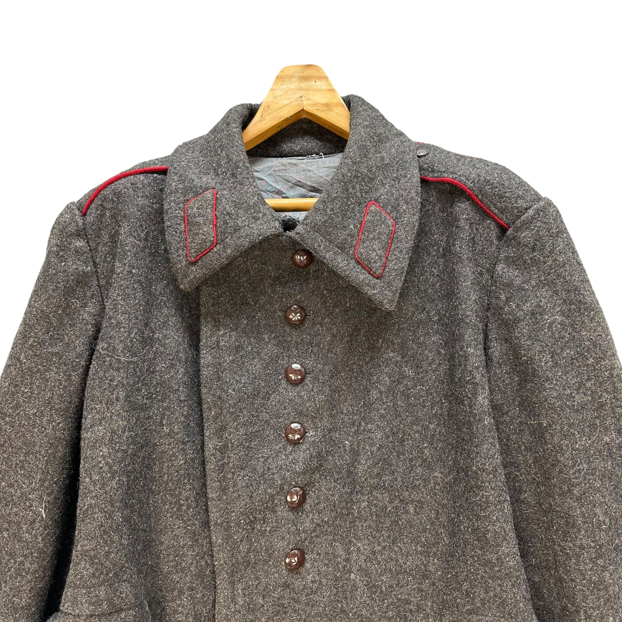 Vintage Hristo Botev 19.3.1961 Bulgarian Soldier Long Coat #A29-0668 Size US M / EU 48-50 / 2 - 2 Thumbnail