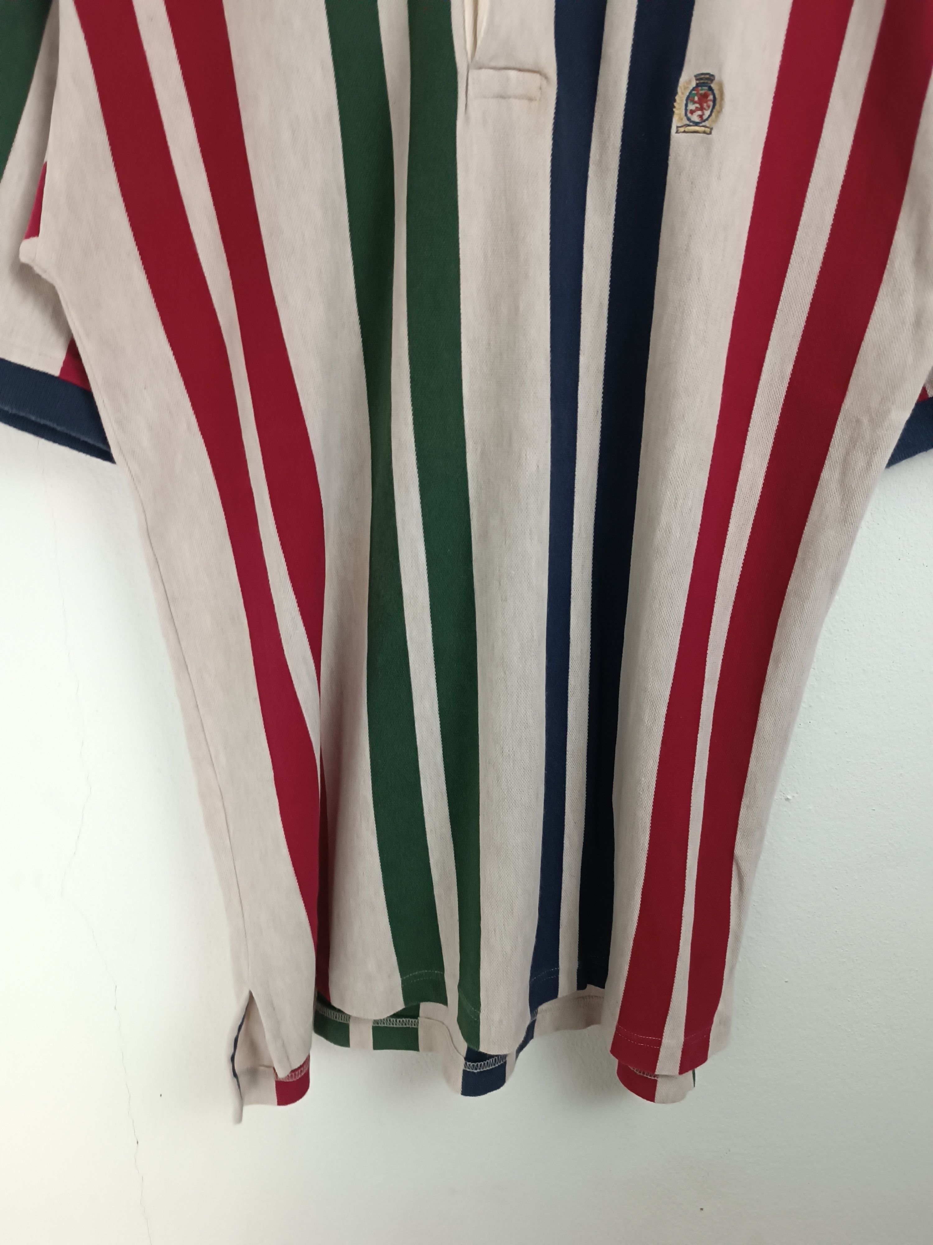 Tommy Hilfiger VINTAGE 90'S TOMMY HILFIGER STRIPE POLO VERY RARE PIECE Size US M / EU 48-50 / 2 - 7 Thumbnail