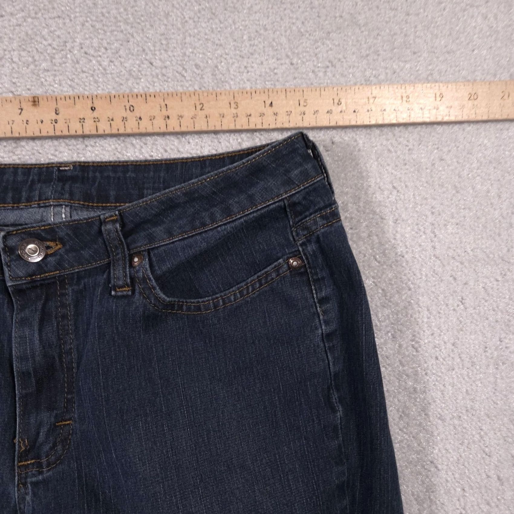 Vintage Riders Jeans Womens 10 Blue Dark Wash Bootcut Stretch Denim 5 Pocket Zip Fly Ladies Jeans Size 32" / US 10 / IT 46 - 6 Thumbnail