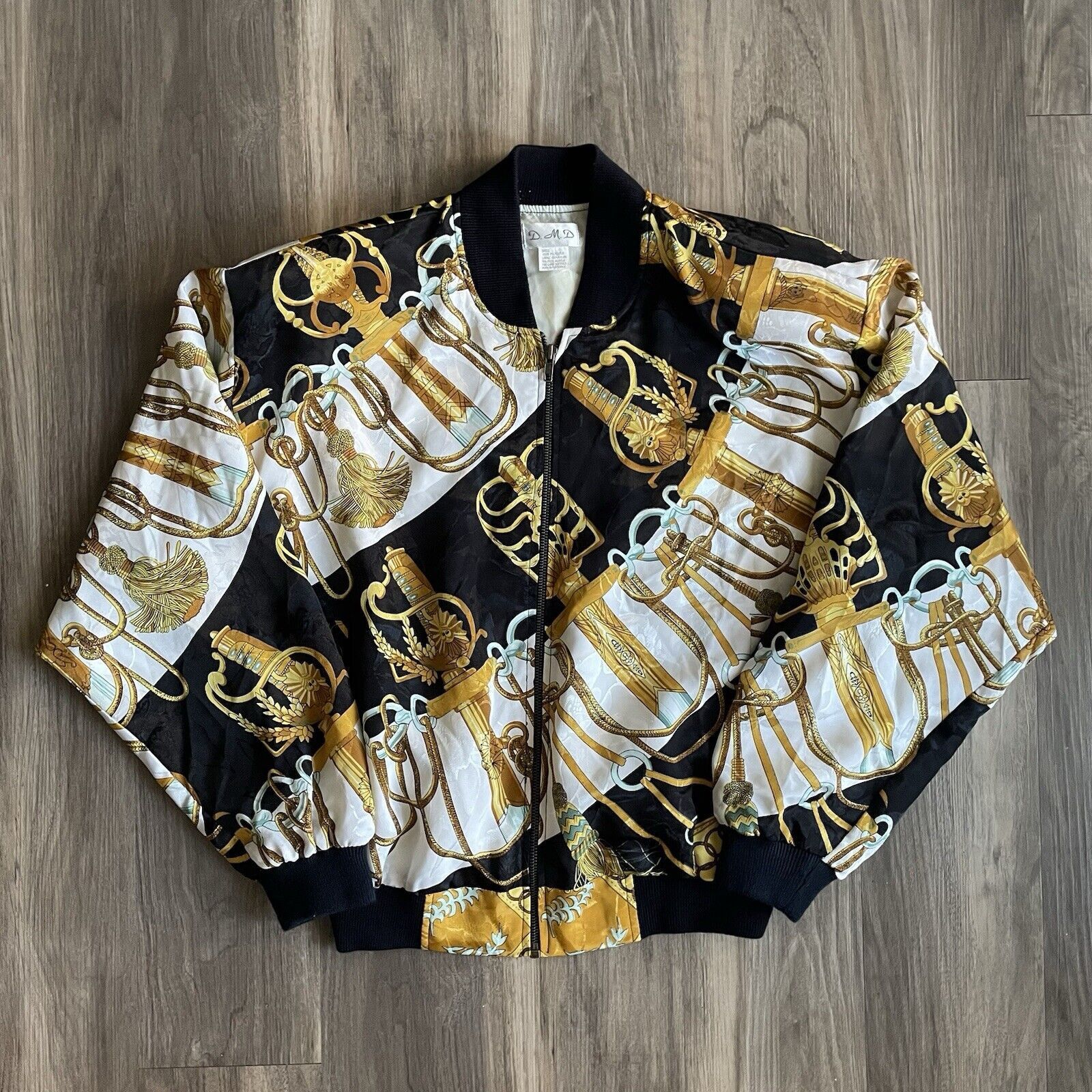 Vintage Vintage 1980s Bohemian Silk Bomber Jacket Size XL Versace Size XL / US 12-14 / IT 48-50 - 1 Thumbnail