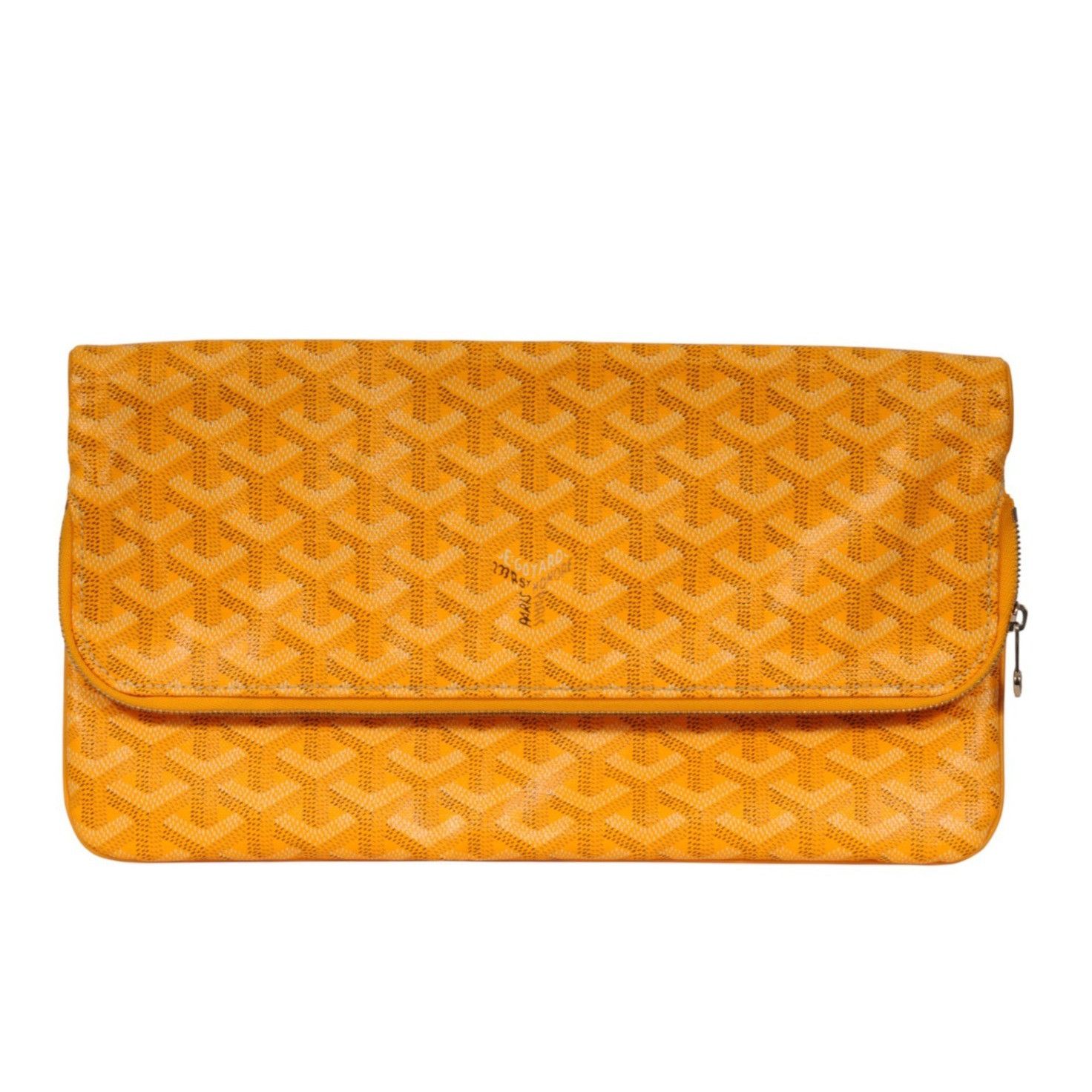 Goyard Saint Marie Clutch Bag Yellow Coated Canvas Travel Pouch Size ONE SIZE - 17 Thumbnail