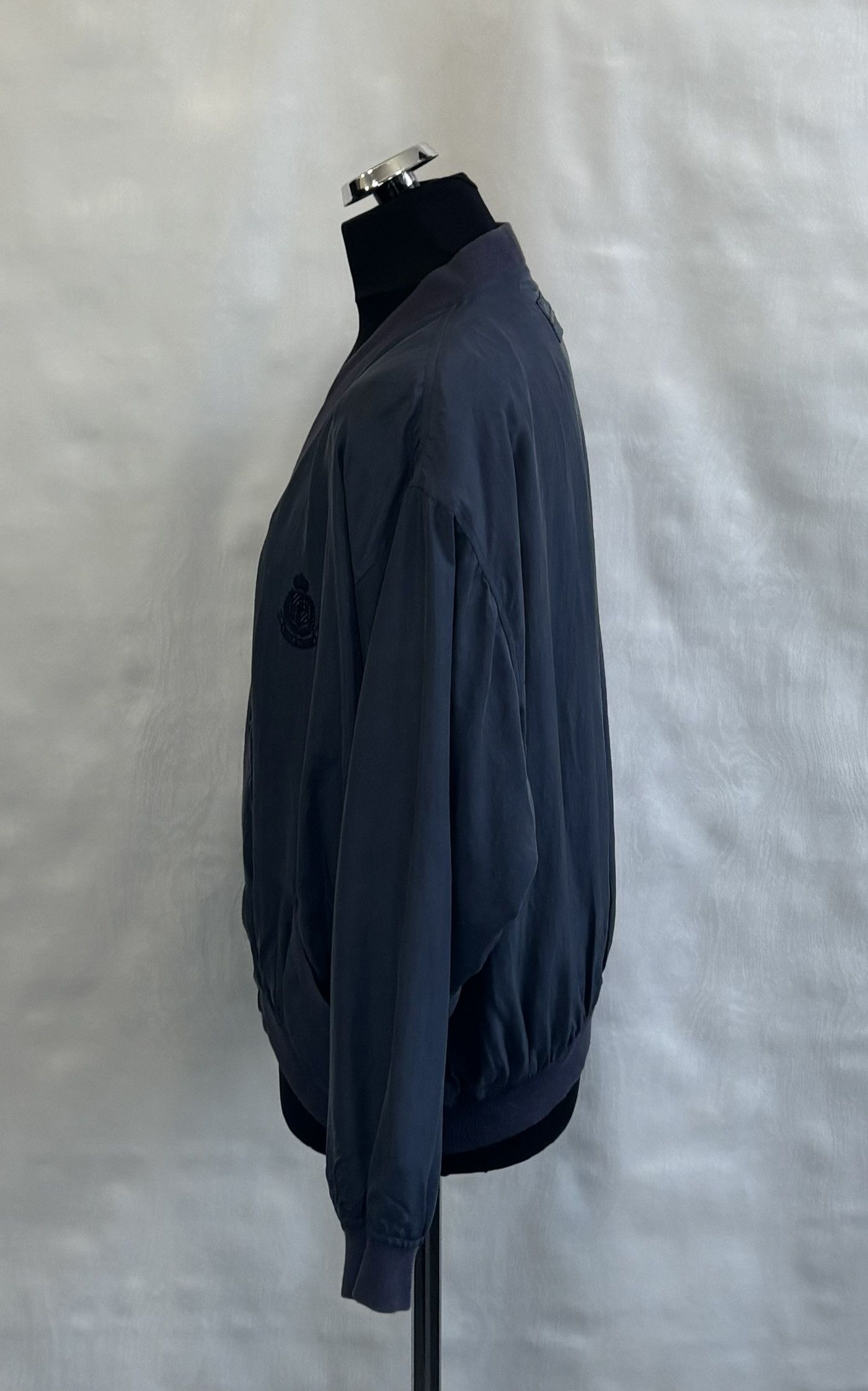 Paul & Shark Paul Shark Bomber Jacket 100% Silk Navy Large Size US L / EU 52-54 / 3 - 3 Thumbnail