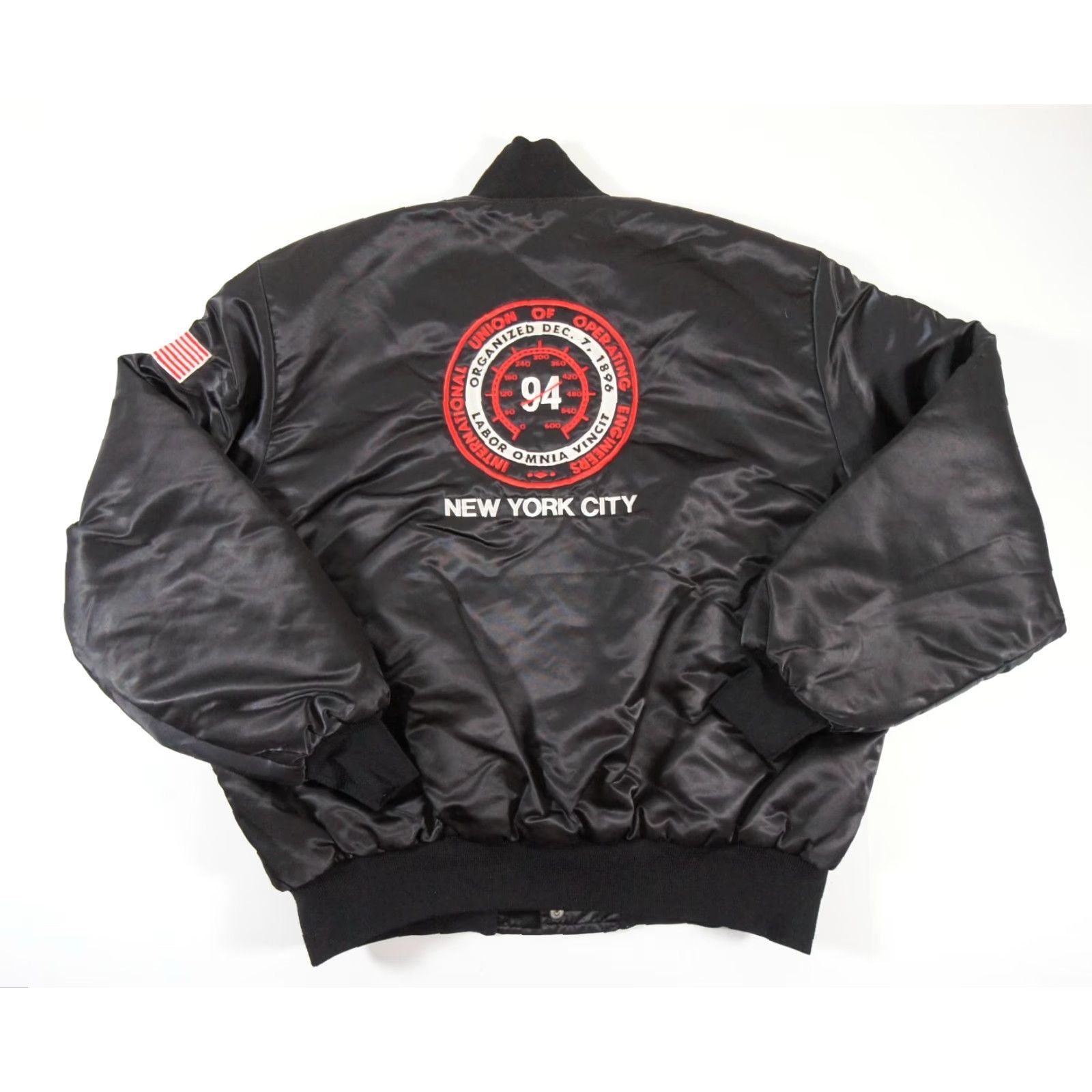Vintage Vintage Birdie Men's Bomber Jacket Fall Spring Winter 90s Black Satin Outdoor Casual Mens Large Size US L / EU 52-54 / 3 - 6 Thumbnail
