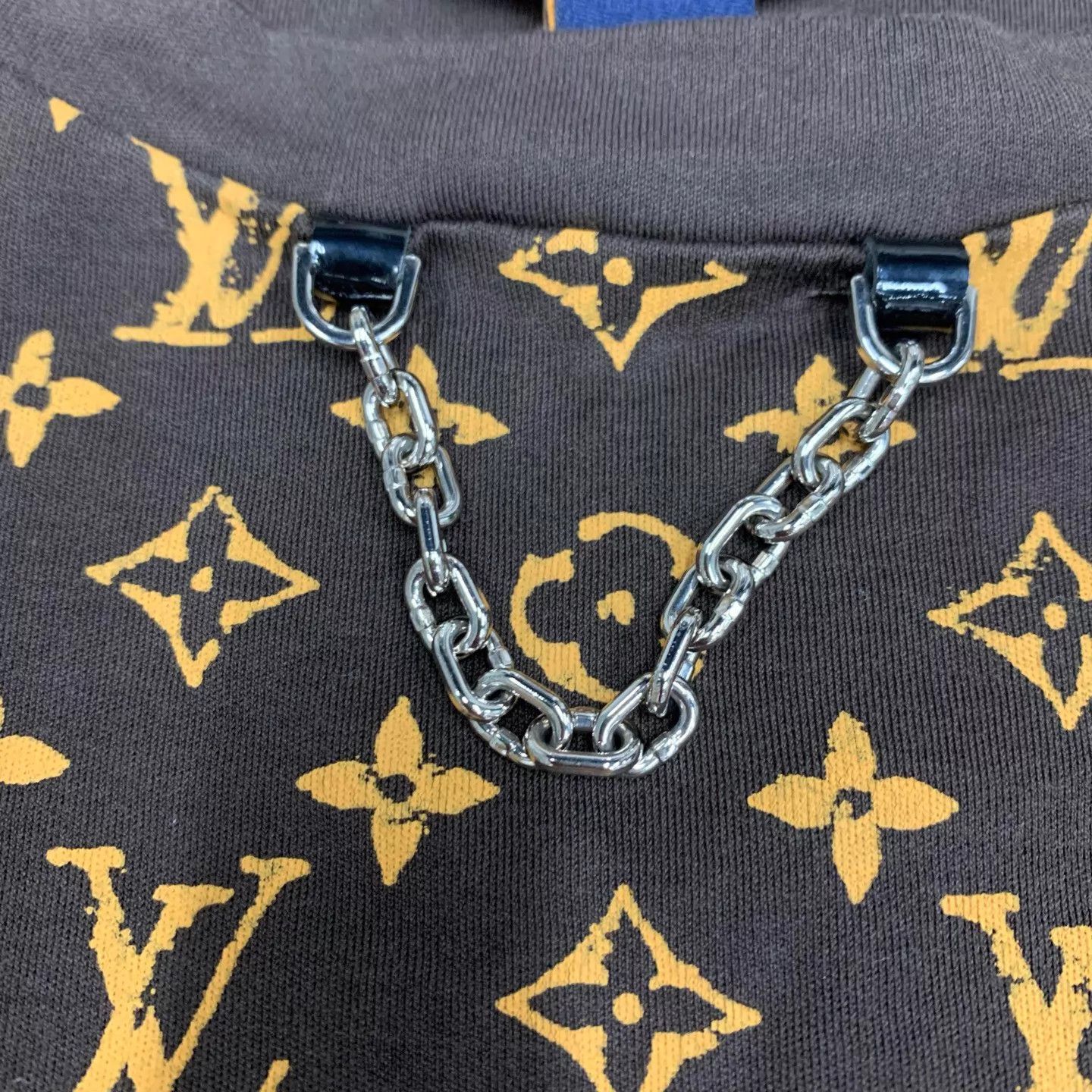 Louis Vuitton LV Monogram Brown Ruffled Short Sleeve Women's XS Size XS / US 0-2 / IT 36-38 - 8 Thumbnail