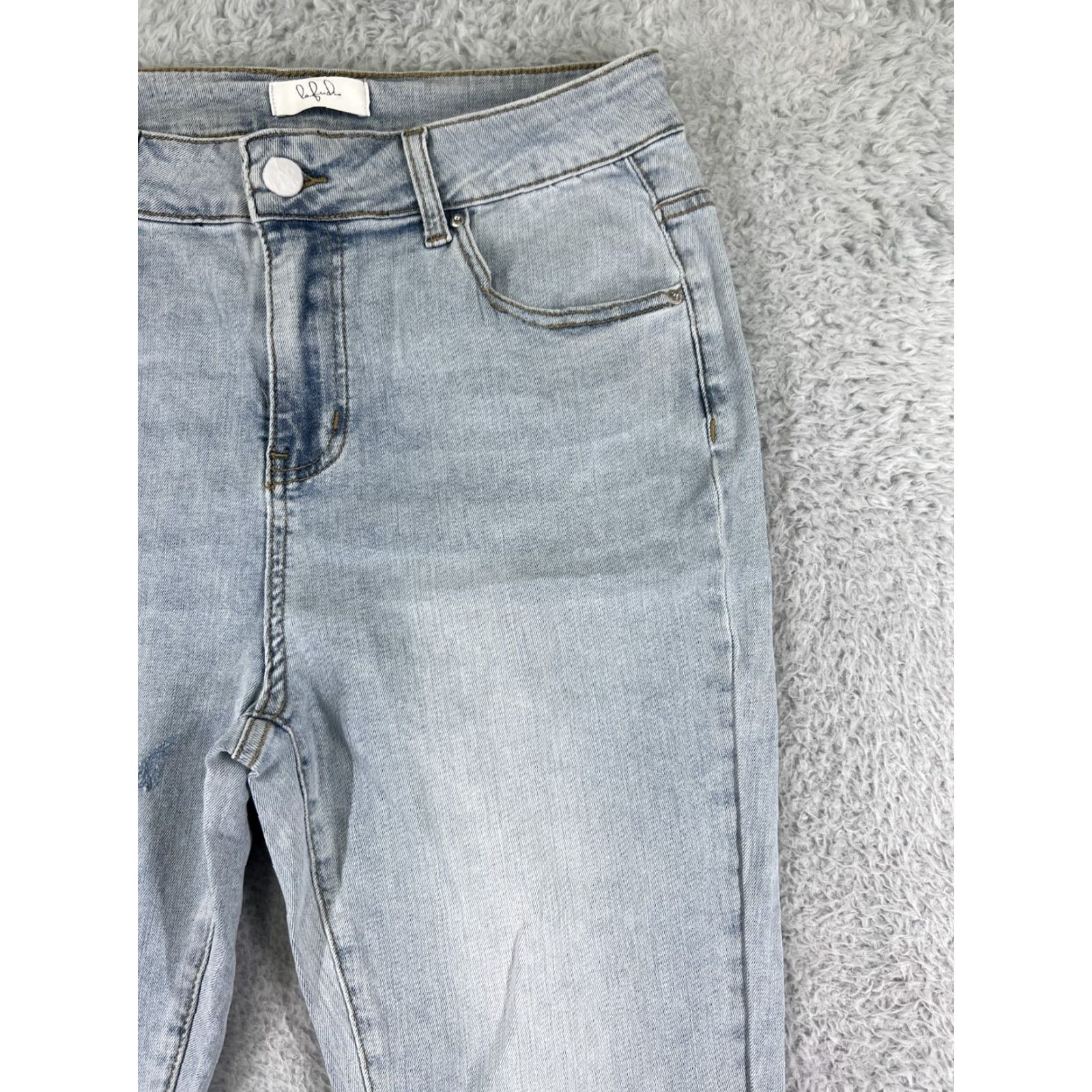 Vintage Lafudeo Jeans Women Large Blue Denim Light Wash 5-Pocket Regular Cotton Stretch Mom Style Size 36" / US 14 / IT 50 - 7 Thumbnail