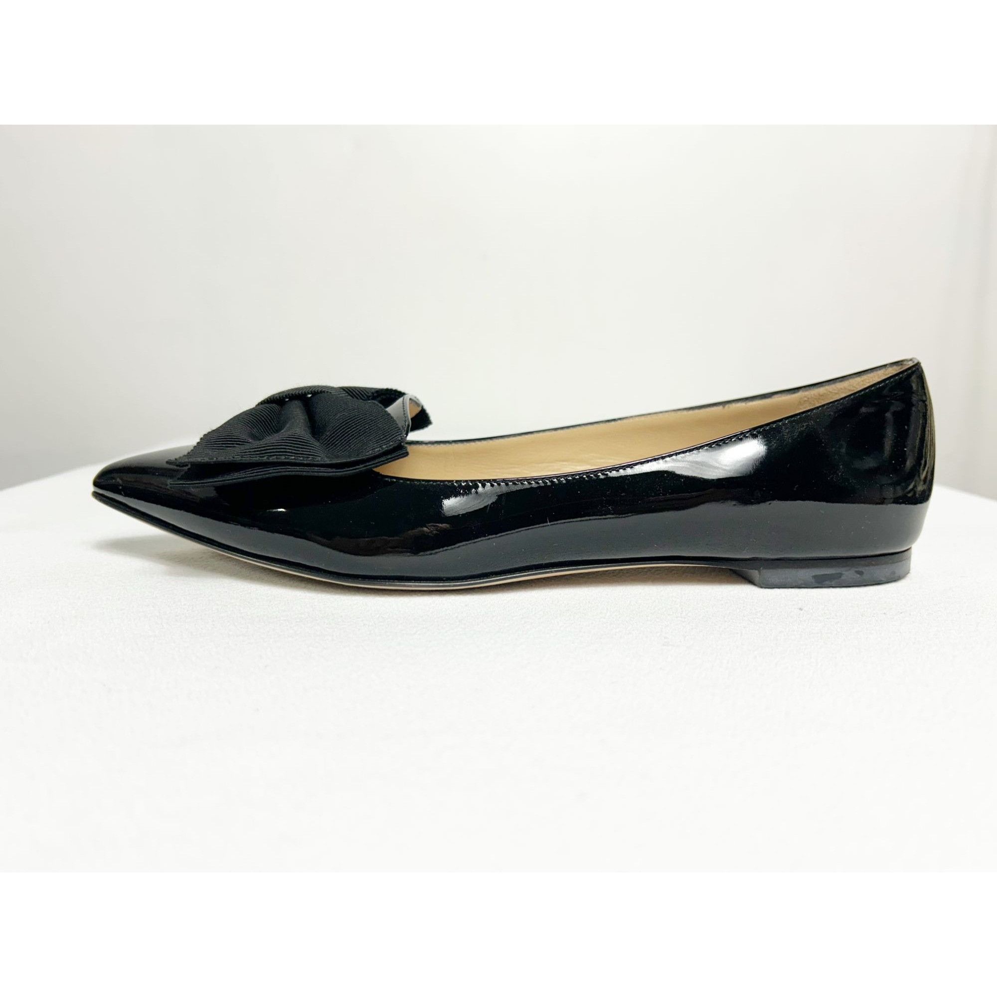 M.Gemi M. Gemi Patent Leather Pointed Toe Bow Flat in Black - Sz 40 Size US 10 / IT 40 - 2 Thumbnail